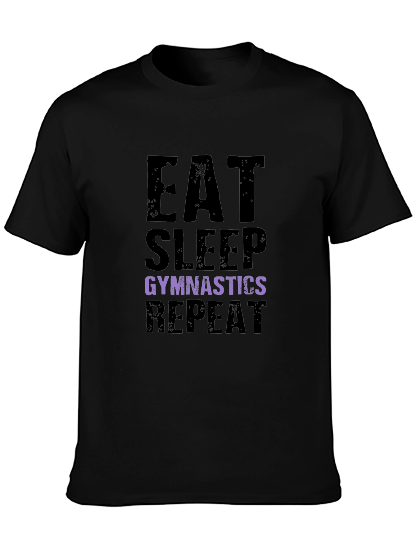 Eat Sleep Gymnastics Repeat Black T-Shirt
