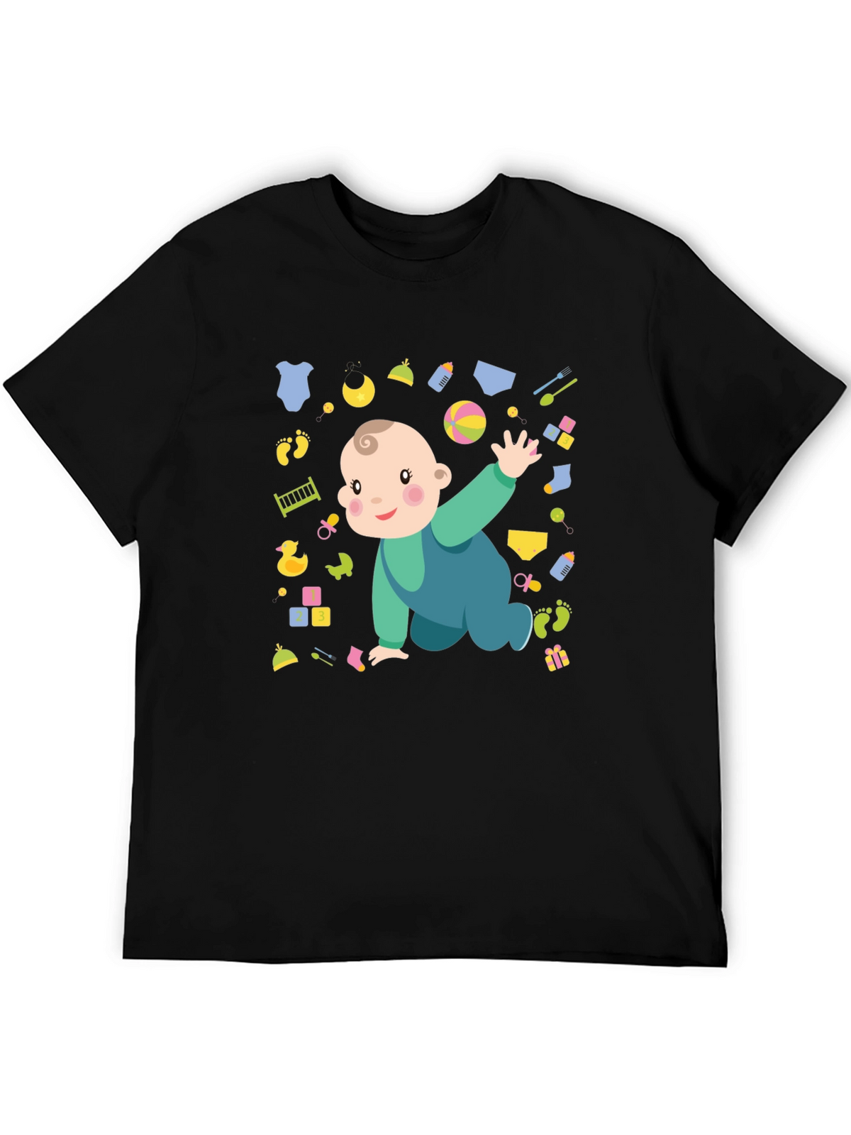 Cute Baby Graphic Print Mens T-Shirt