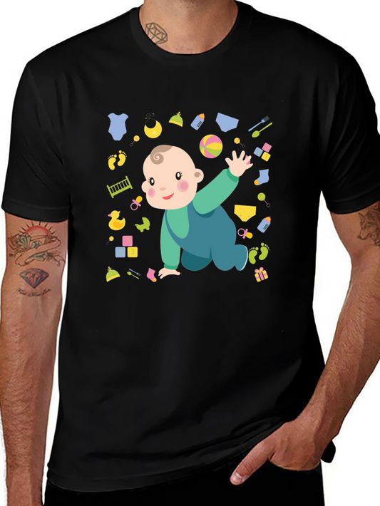 Cute Baby Graphic Print Mens T-Shirt