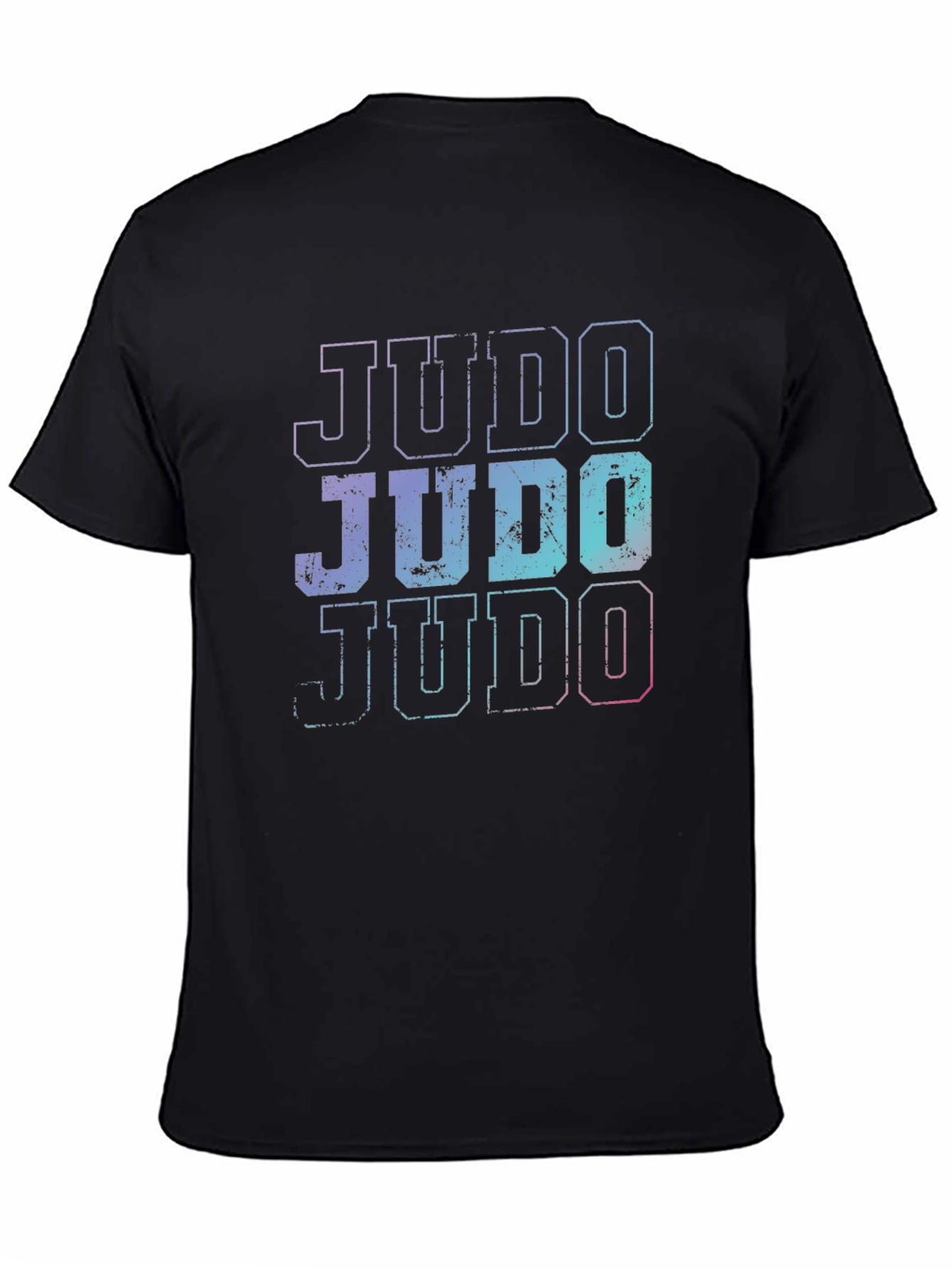 Retro Judo Graphic T-Shirt - Black