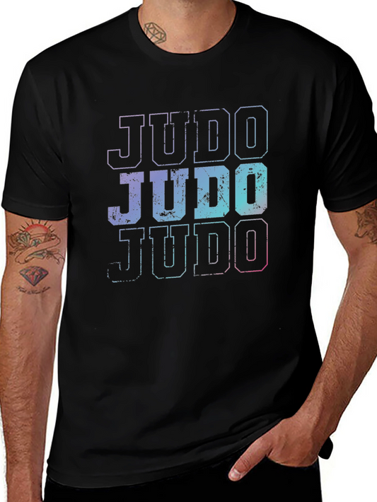 Retro Judo Graphic T-Shirt - Black