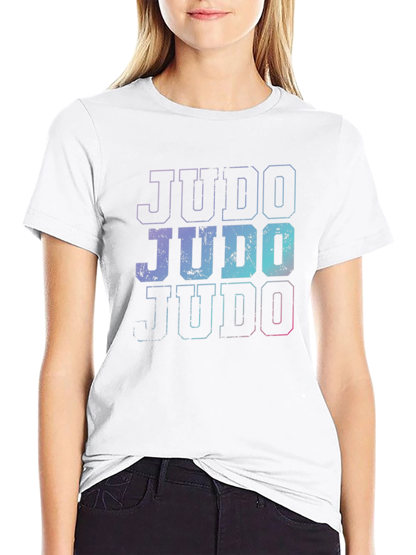 Retro Judo Graphic T-Shirt - Black