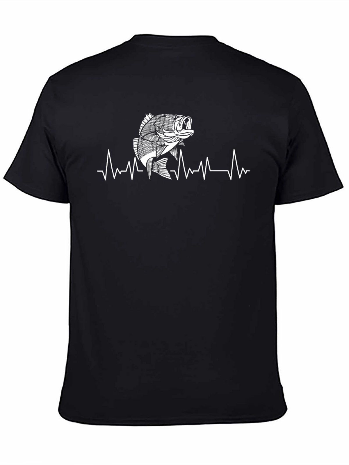 Fishing Heartbeat T-Shirt - Bass Graphic Tee