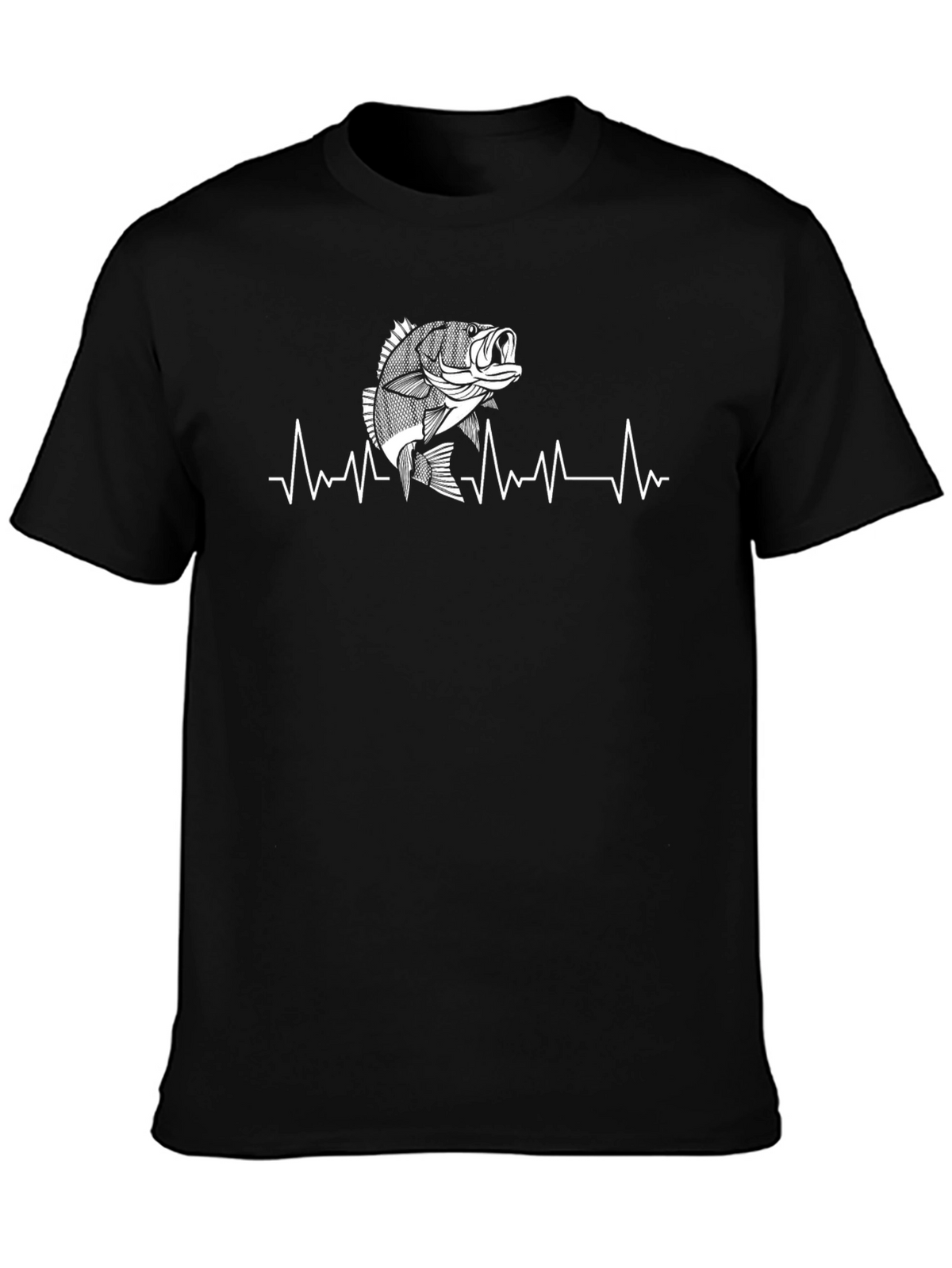 Fishing Heartbeat T-Shirt - Bass Graphic Tee