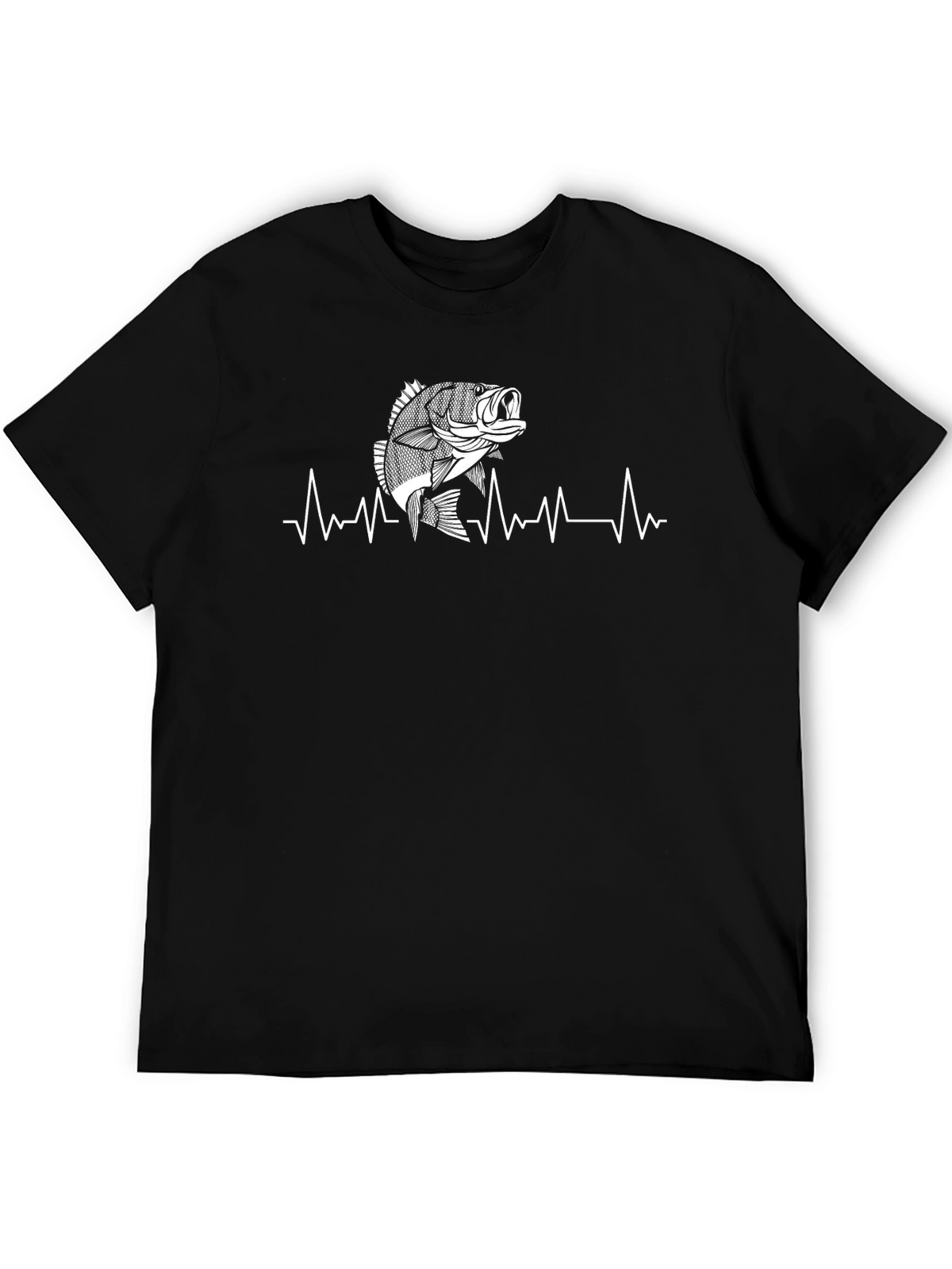 Fishing Heartbeat T-Shirt - Bass Graphic Tee