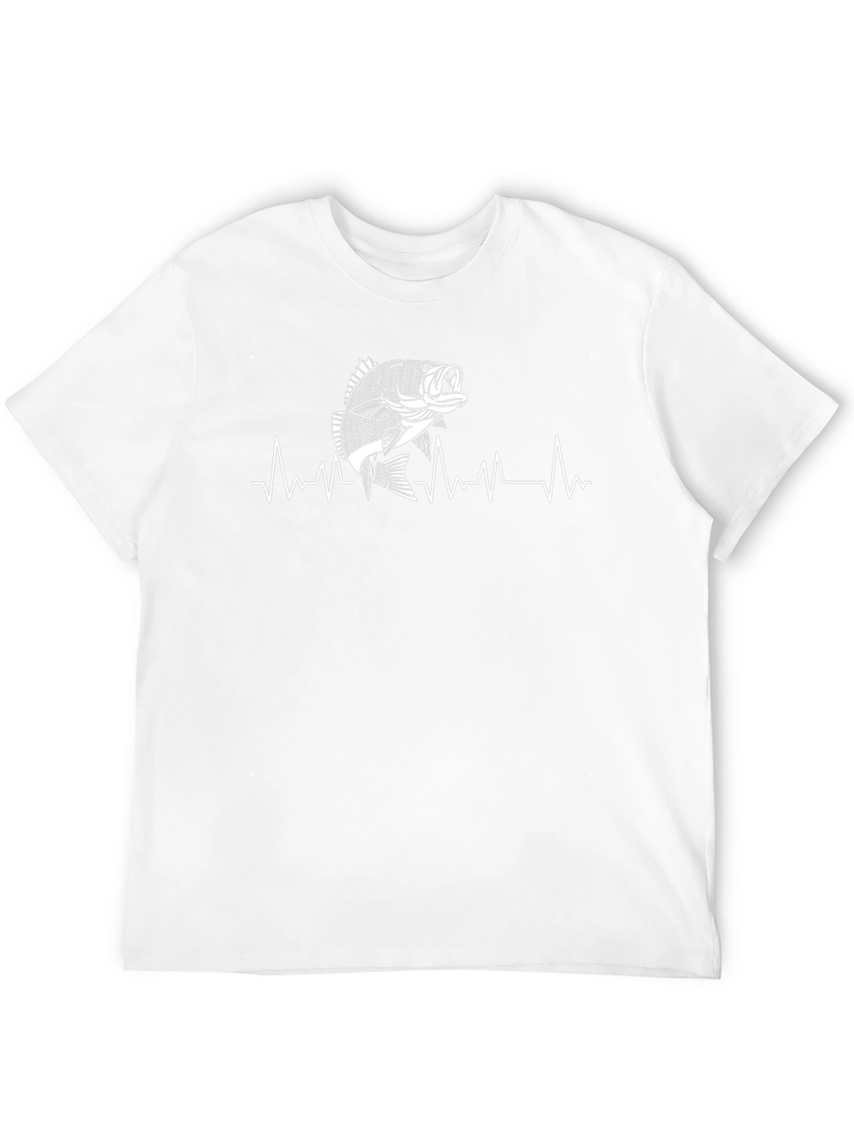Fishing Heartbeat T-Shirt - Bass Graphic Tee