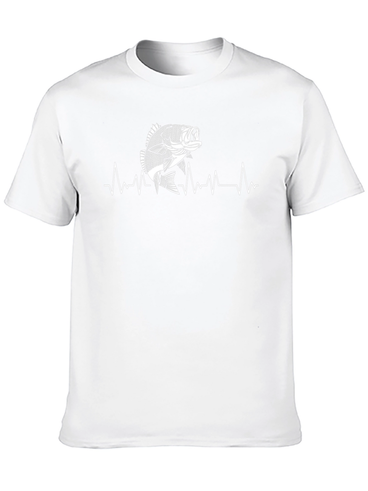 Fishing Heartbeat T-Shirt - Bass Graphic Tee