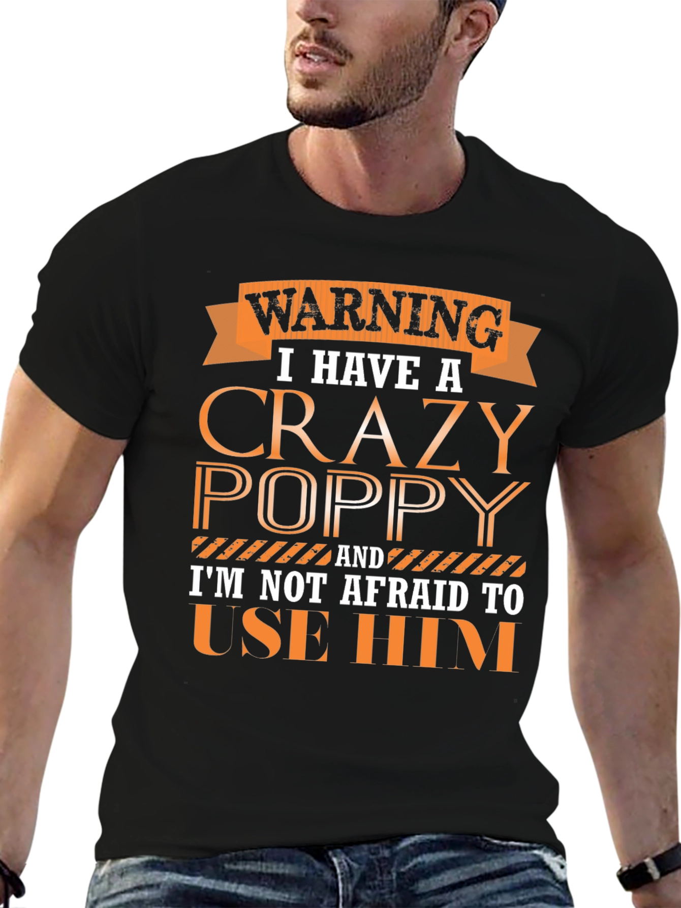 Crazy Poppy Graphic Tee - Gift for Grandfathers