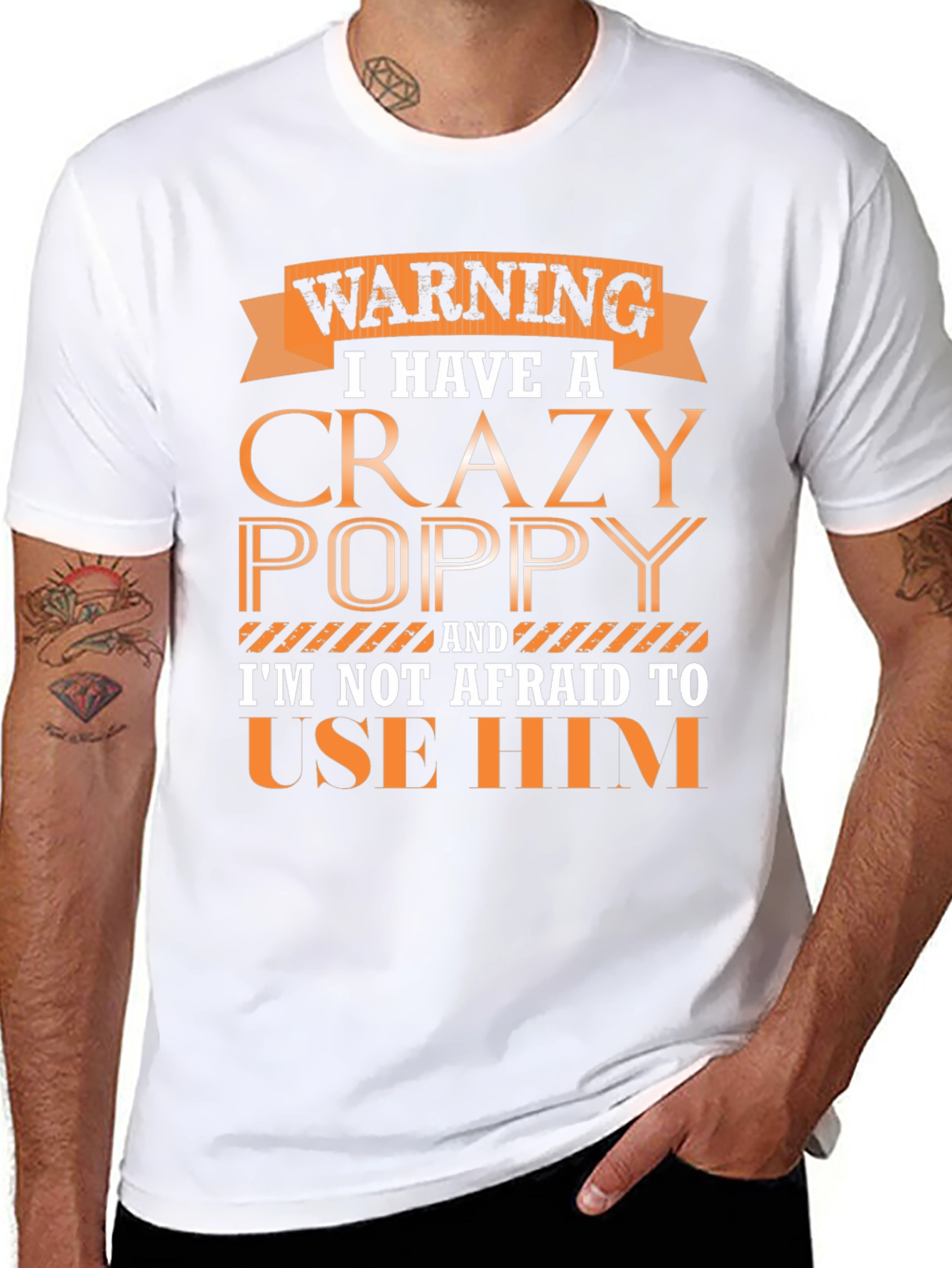 Crazy Poppy Graphic Tee - Gift for Grandfathers