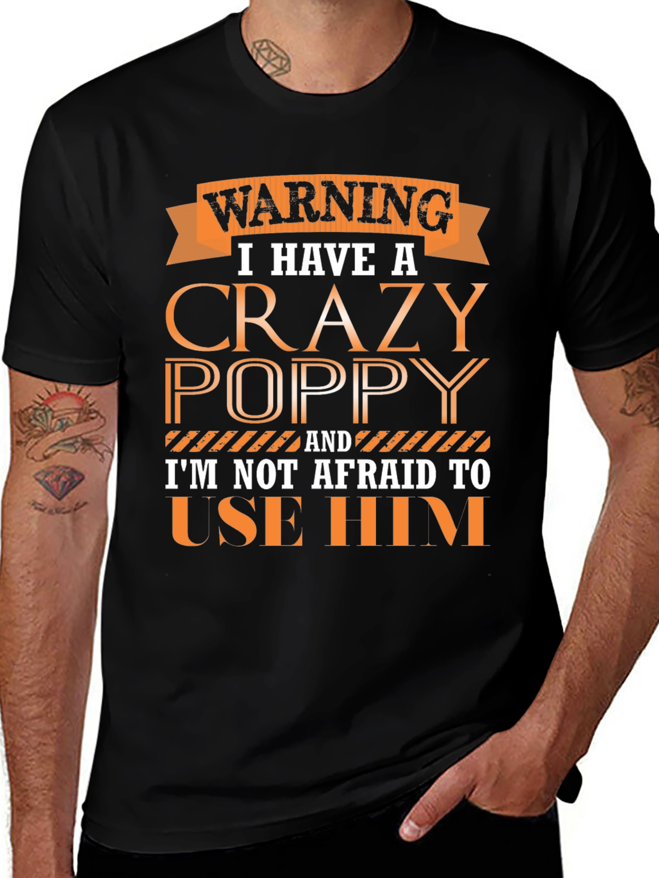 Crazy Poppy Graphic Tee - Gift for Grandfathers