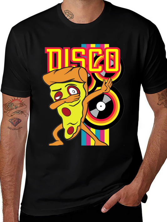 Disco Pizza T-Shirt - Unique Graphic Tee