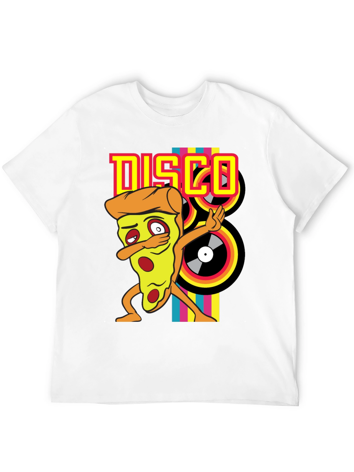 Disco Pizza T-Shirt - Unique Graphic Tee
