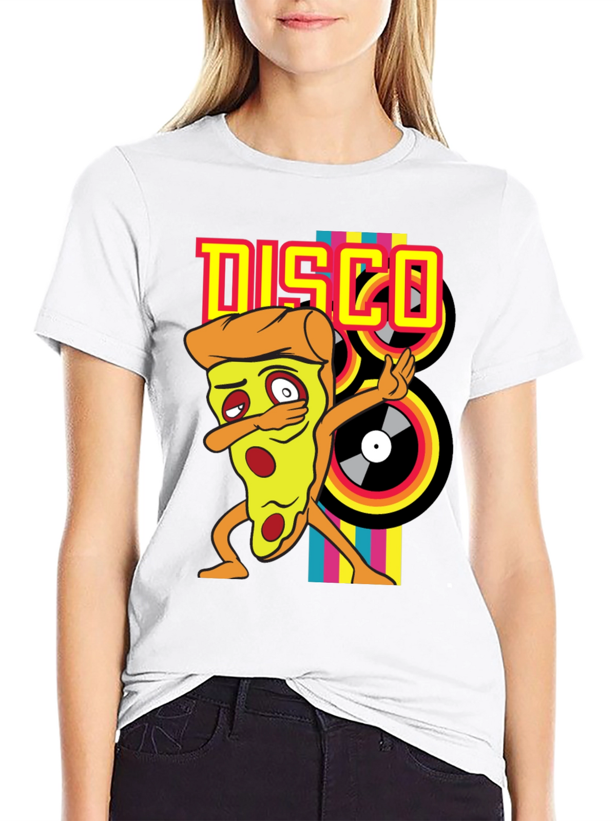 Disco Pizza T-Shirt - Unique Graphic Tee