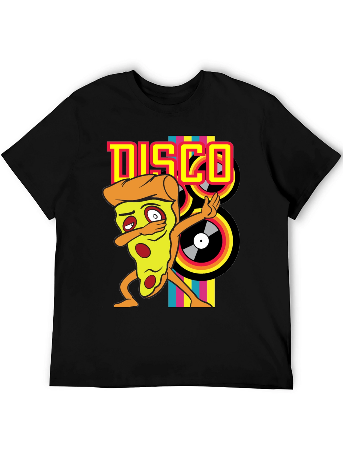 Disco Pizza T-Shirt - Unique Graphic Tee