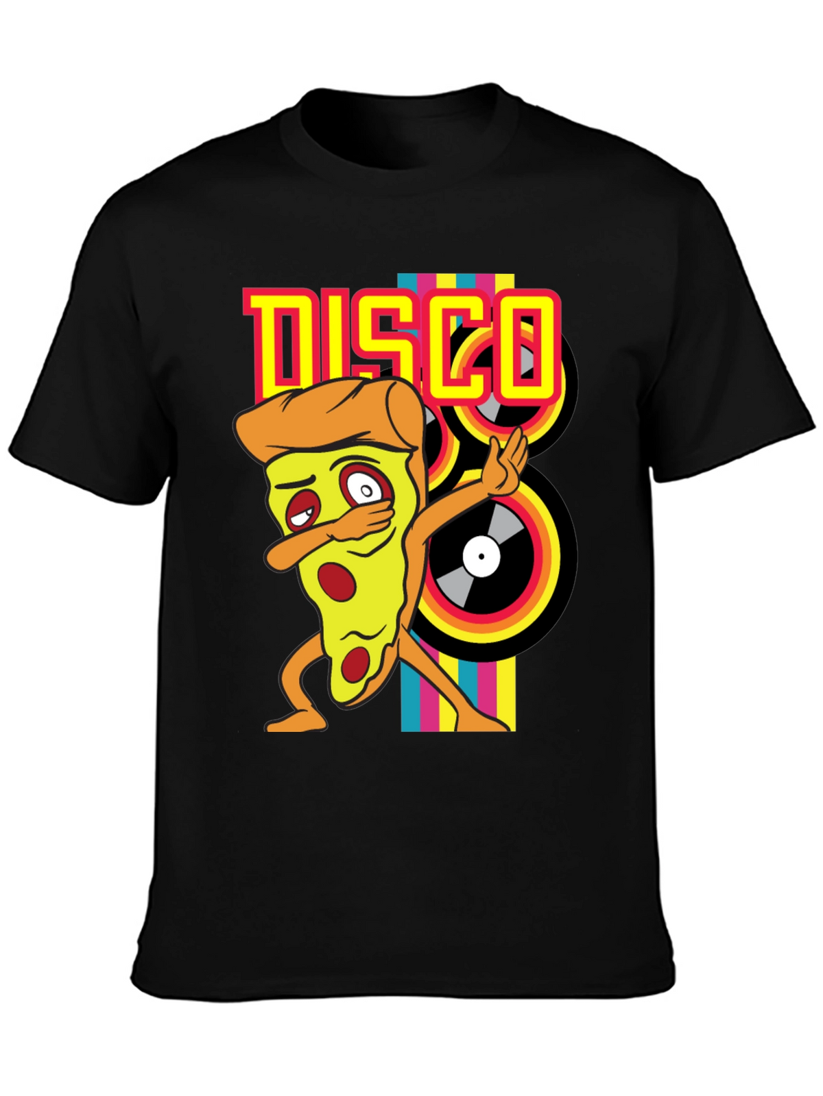Disco Pizza T-Shirt - Unique Graphic Tee