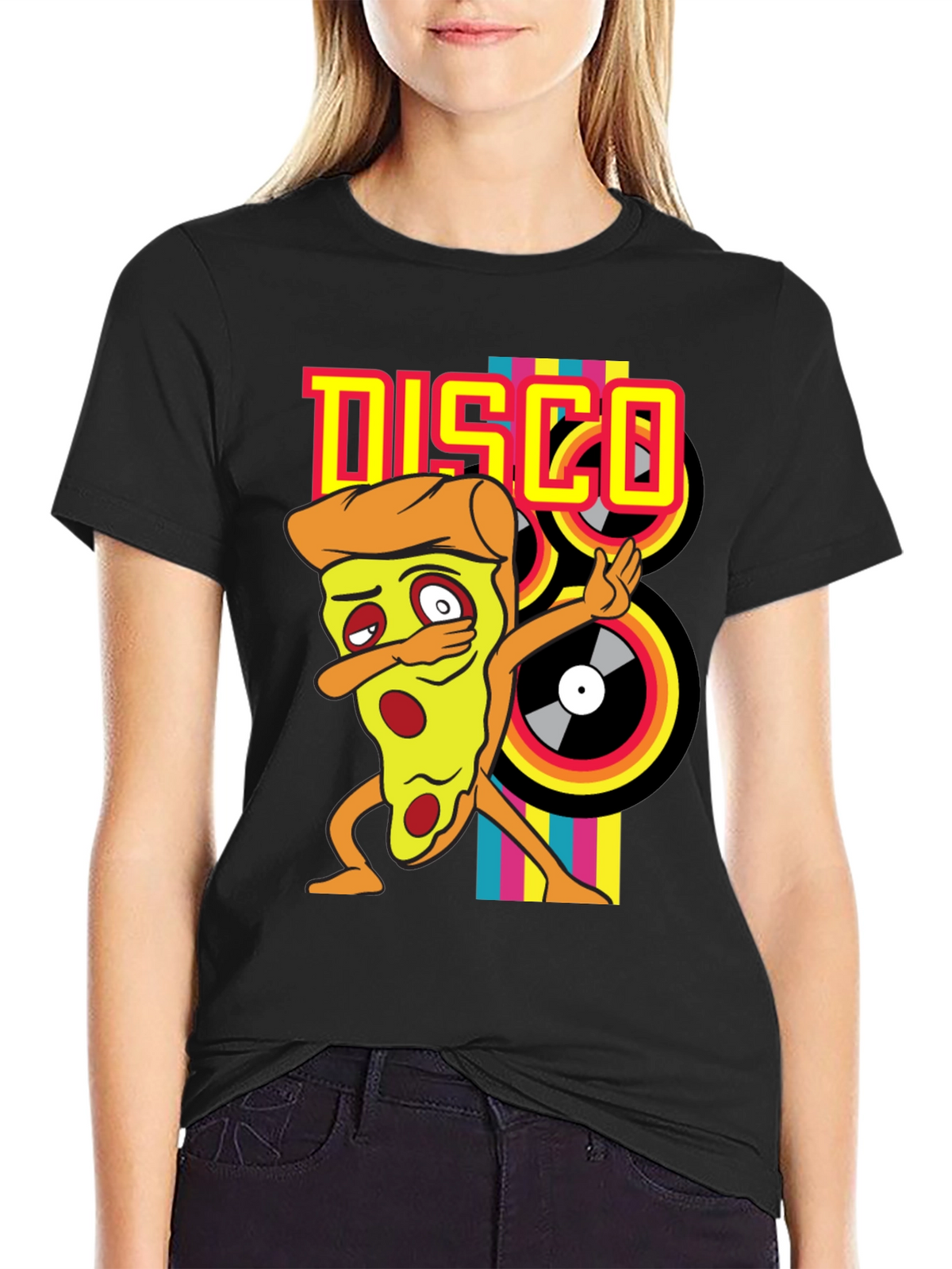 Disco Pizza T-Shirt - Unique Graphic Tee