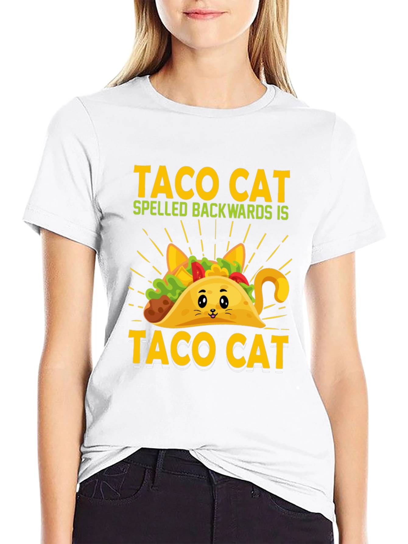 Taco Cat T-Shirt - Funny Palindrome Tee