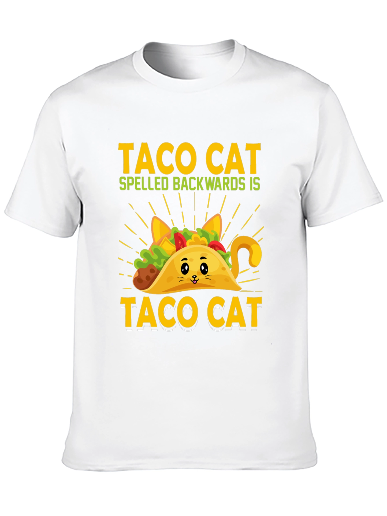 Taco Cat T-Shirt - Funny Palindrome Tee