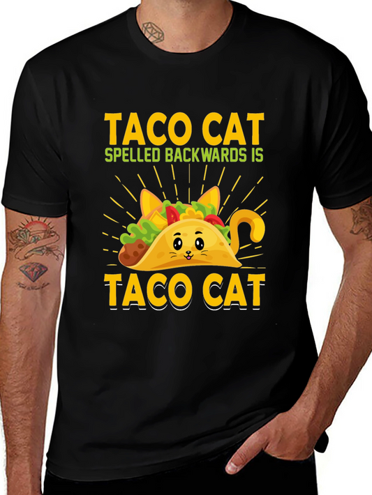 Taco Cat T-Shirt - Funny Palindrome Tee