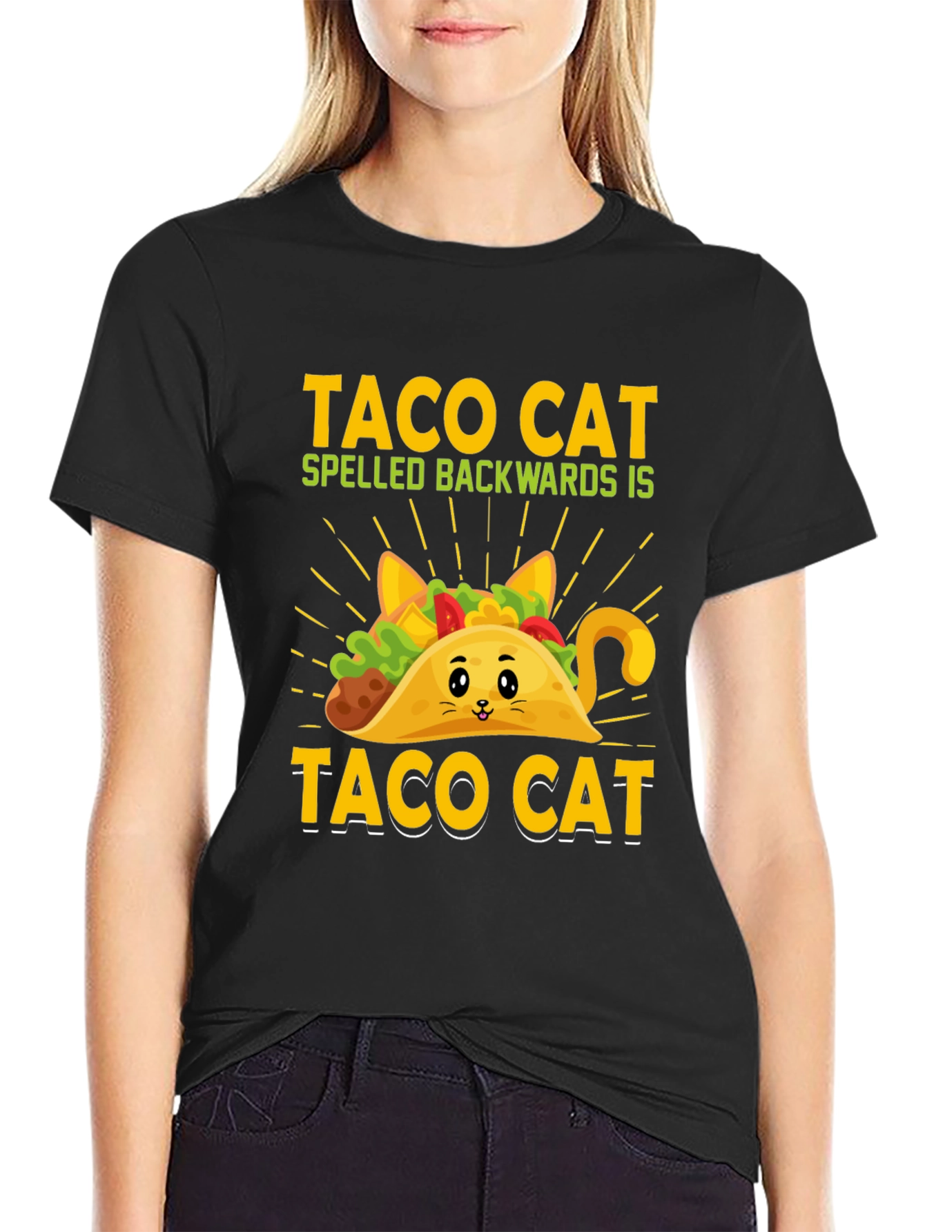 Taco Cat T-Shirt - Funny Palindrome Tee
