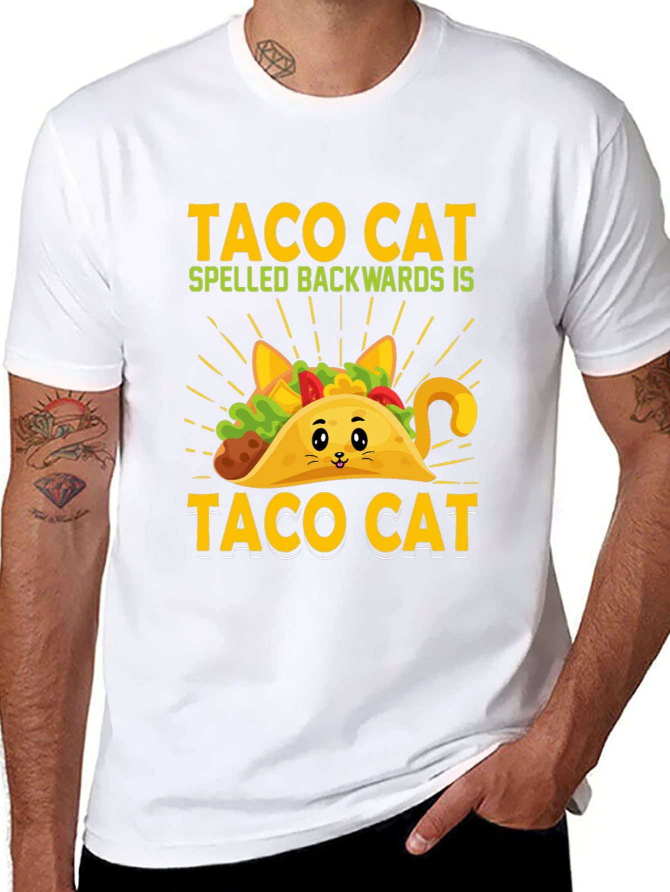 Taco Cat T-Shirt - Funny Palindrome Tee