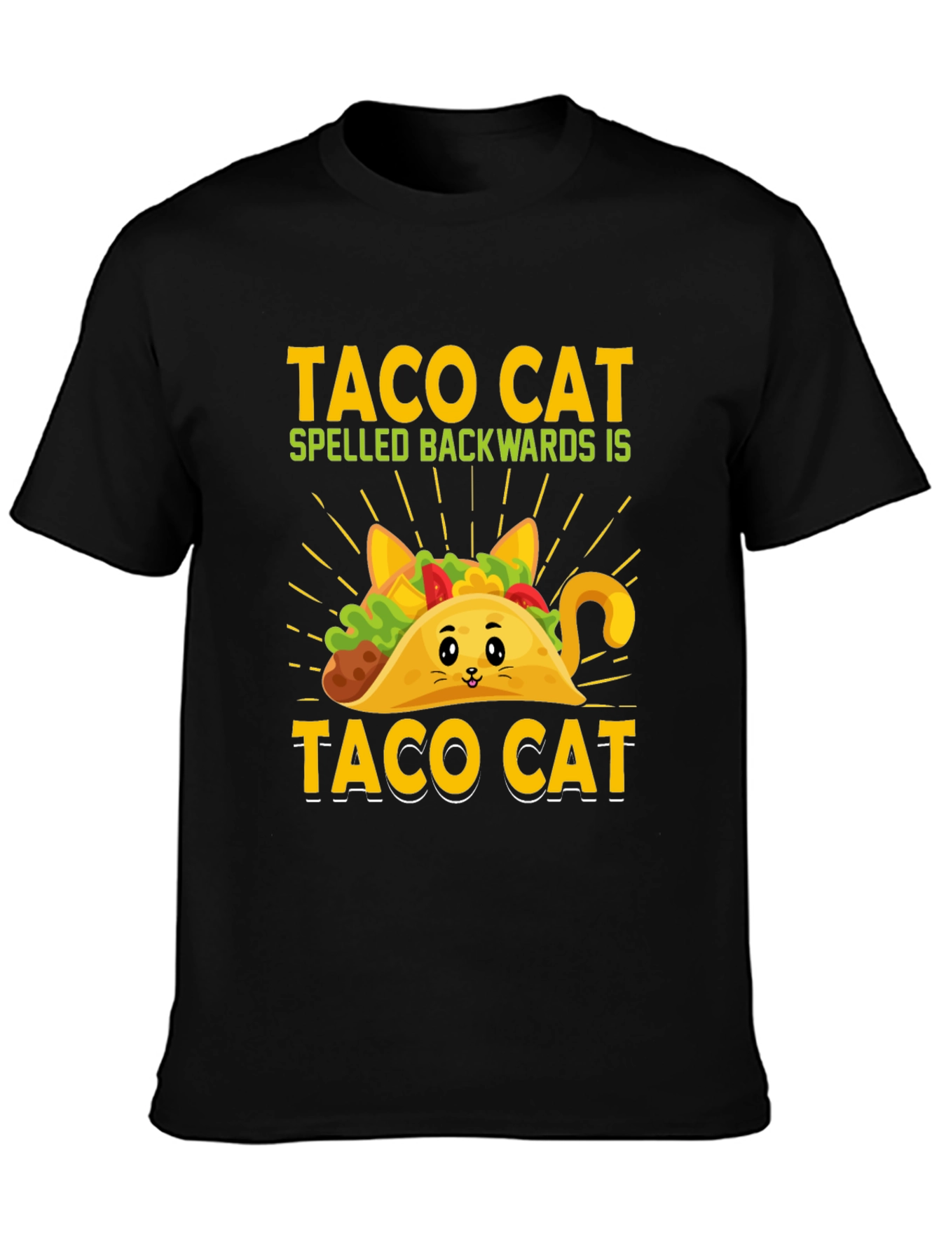 Taco Cat T-Shirt - Funny Palindrome Tee