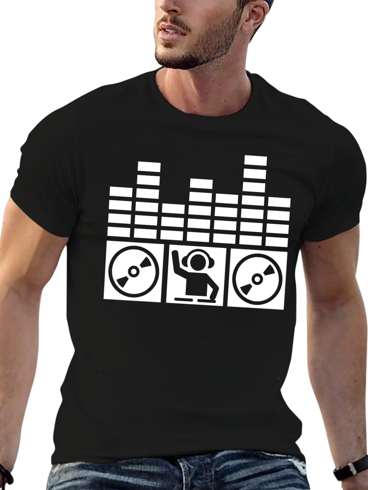 DJ Music T-Shirt - Black Graphic Tee