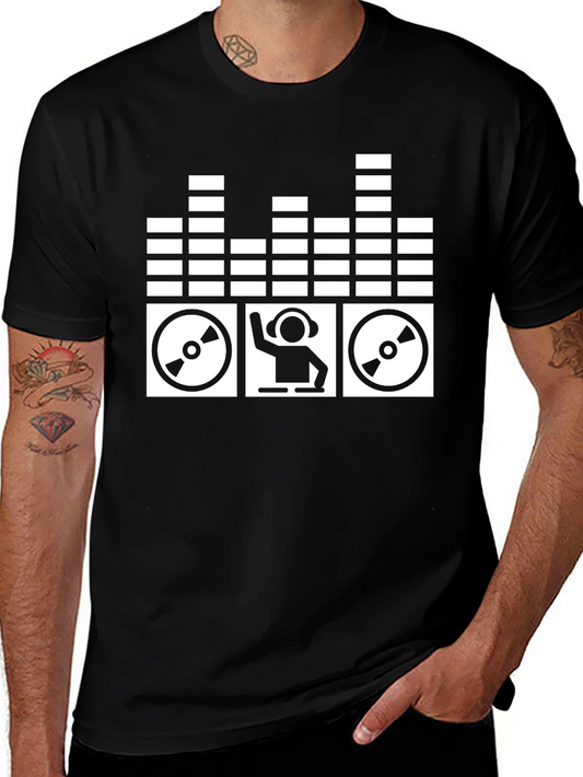 DJ Music T-Shirt - Black Graphic Tee