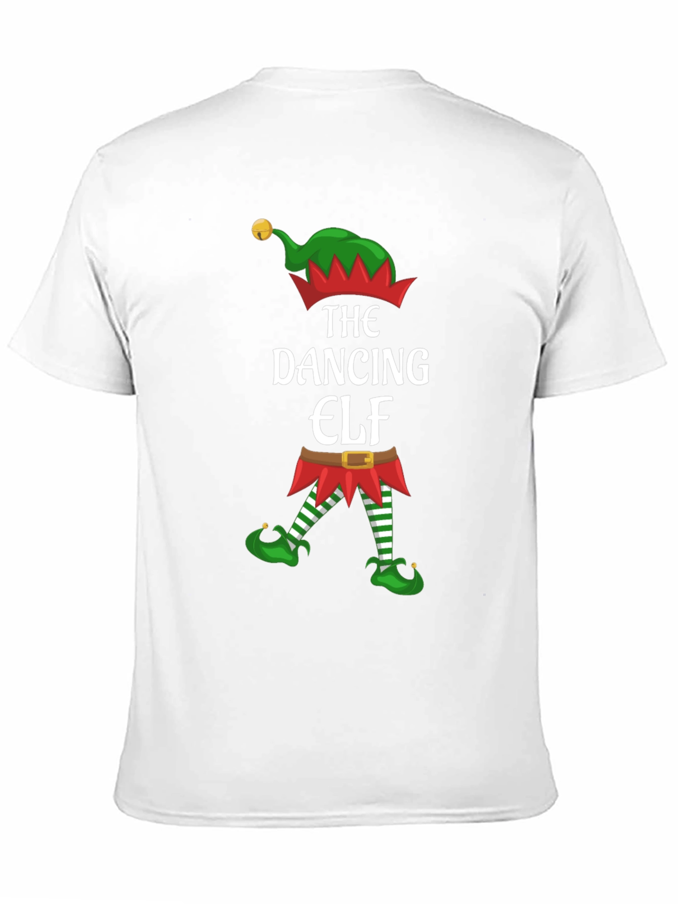 Dancing Elf Graphic Tee - Holiday Festive Shirt