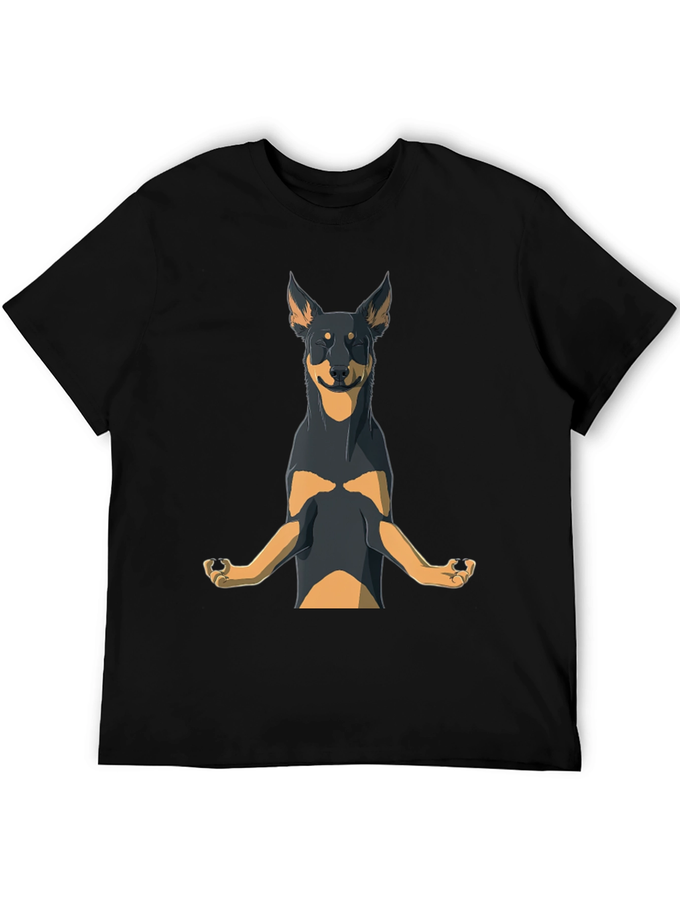 Zen Dog Meditation T-Shirt - Relaxed Canine Design