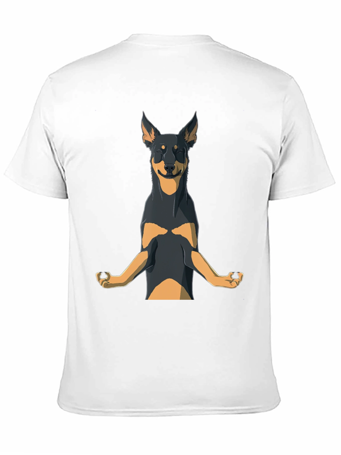 Zen Dog Meditation T-Shirt - Relaxed Canine Design