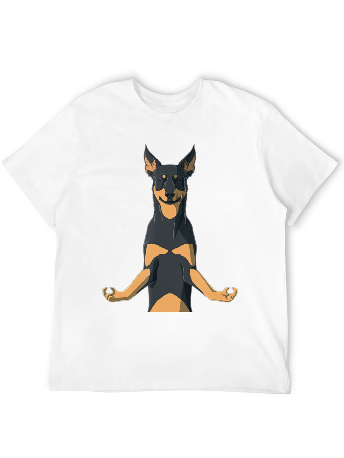 Zen Dog Meditation T-Shirt - Relaxed Canine Design