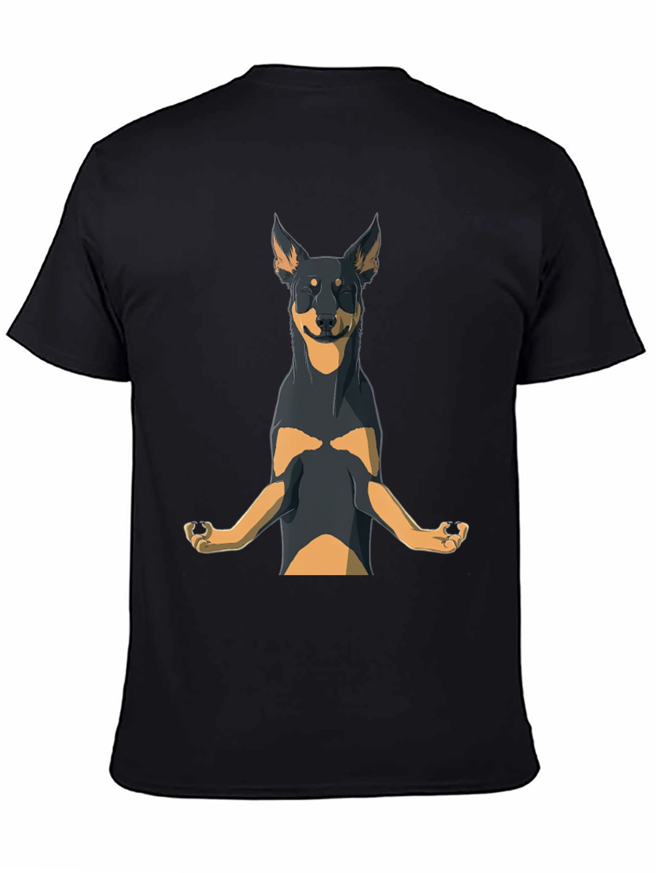 Zen Dog Meditation T-Shirt - Relaxed Canine Design