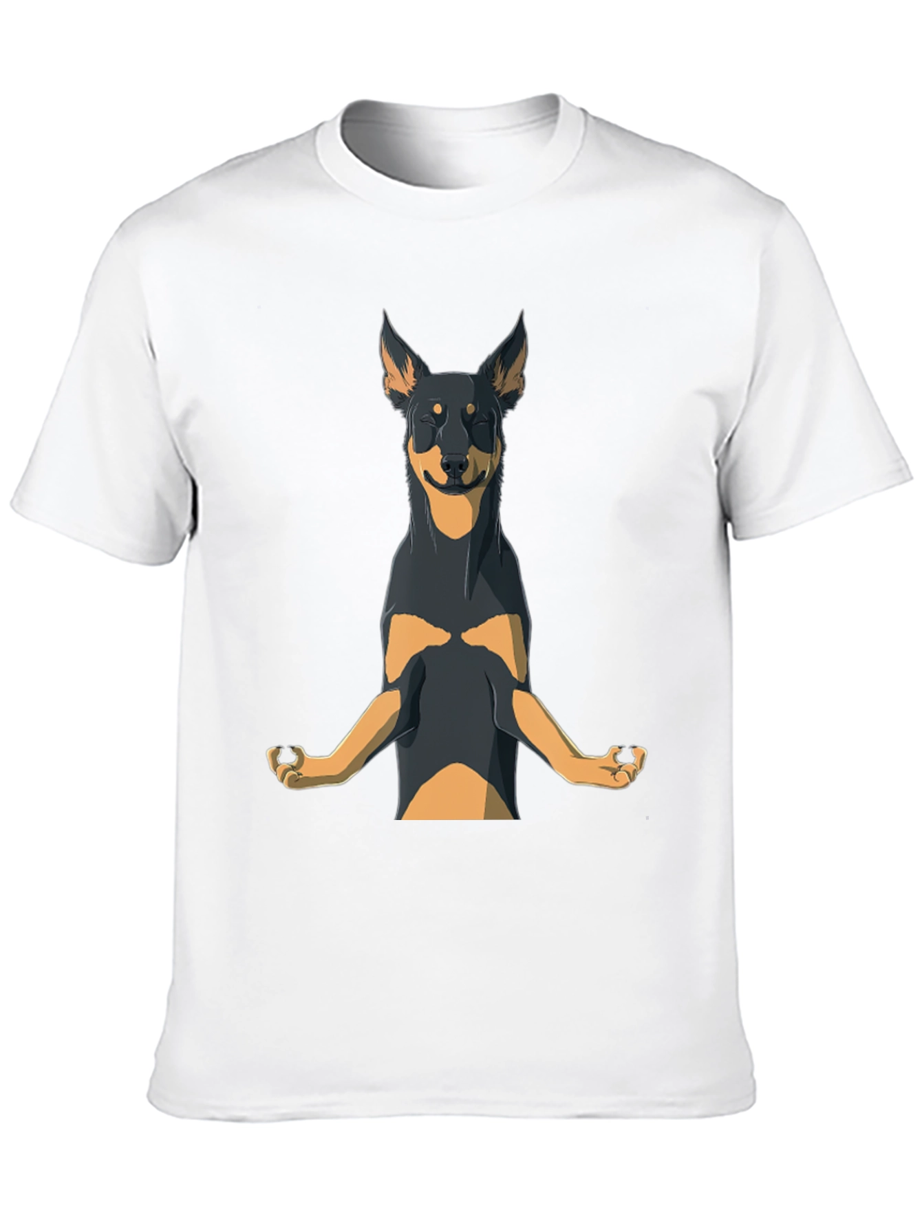 Zen Dog Meditation T-Shirt - Relaxed Canine Design