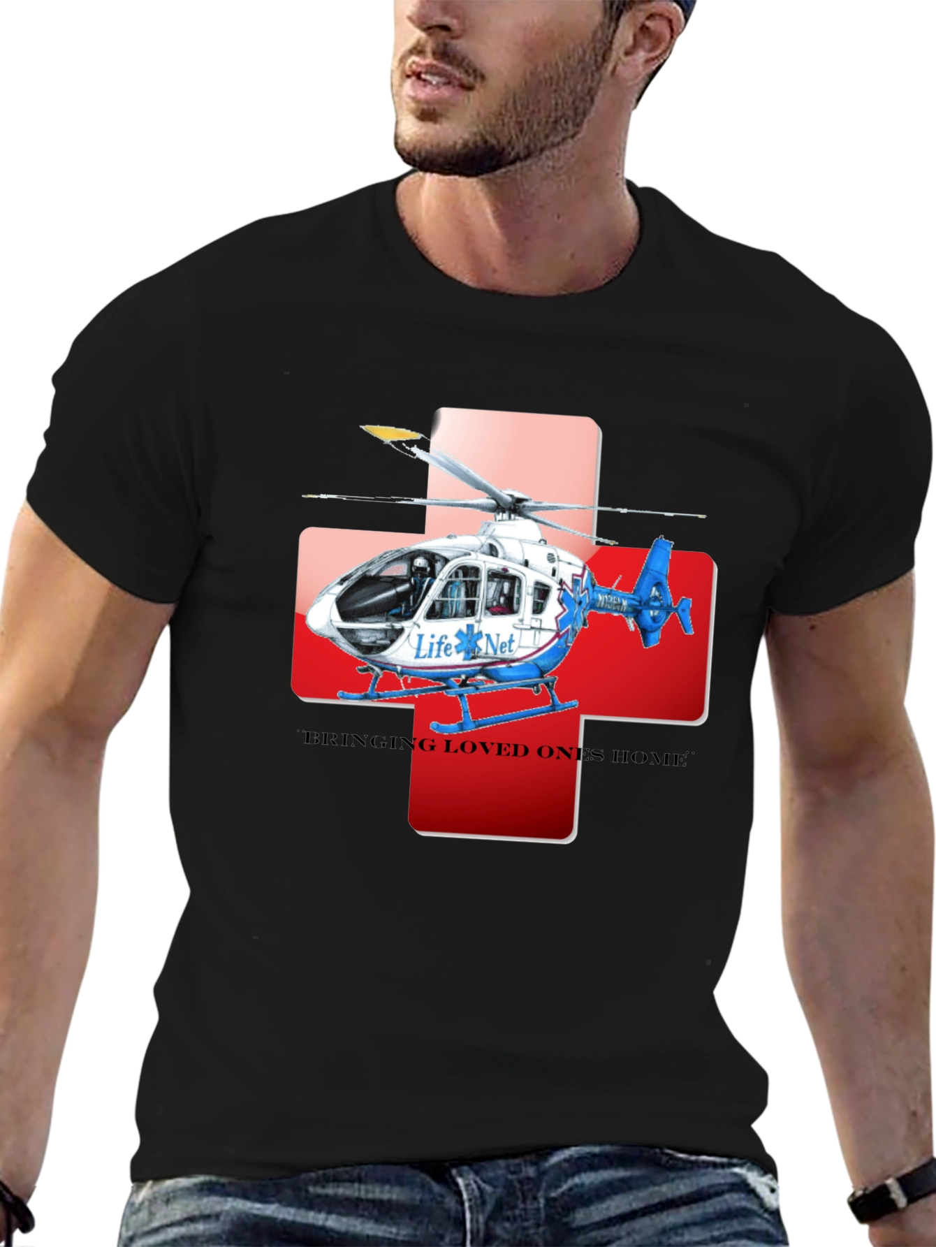 Life Net Helicopter Graphic Tee