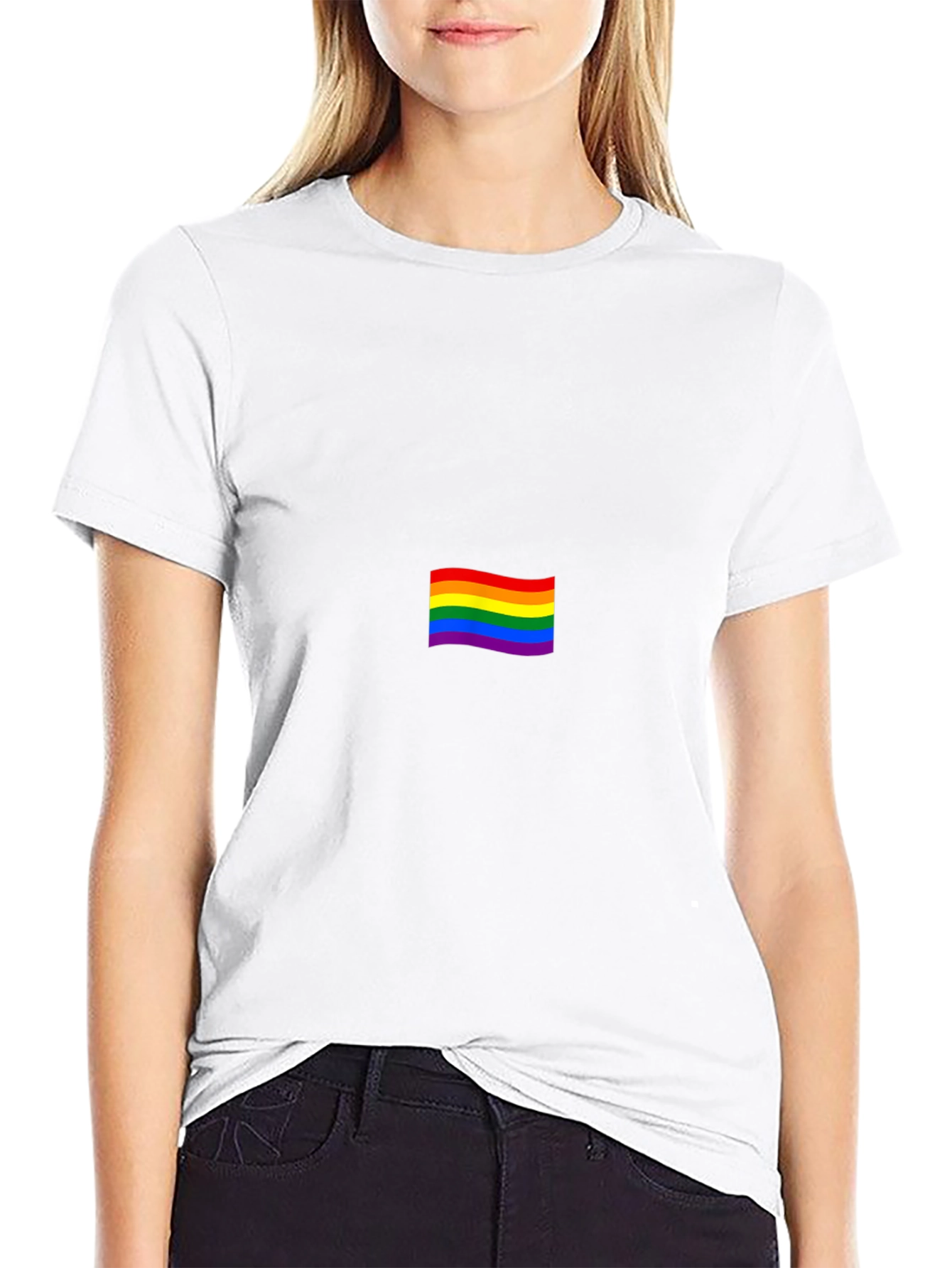 Pride Rainbow Flag Black T-Shirt