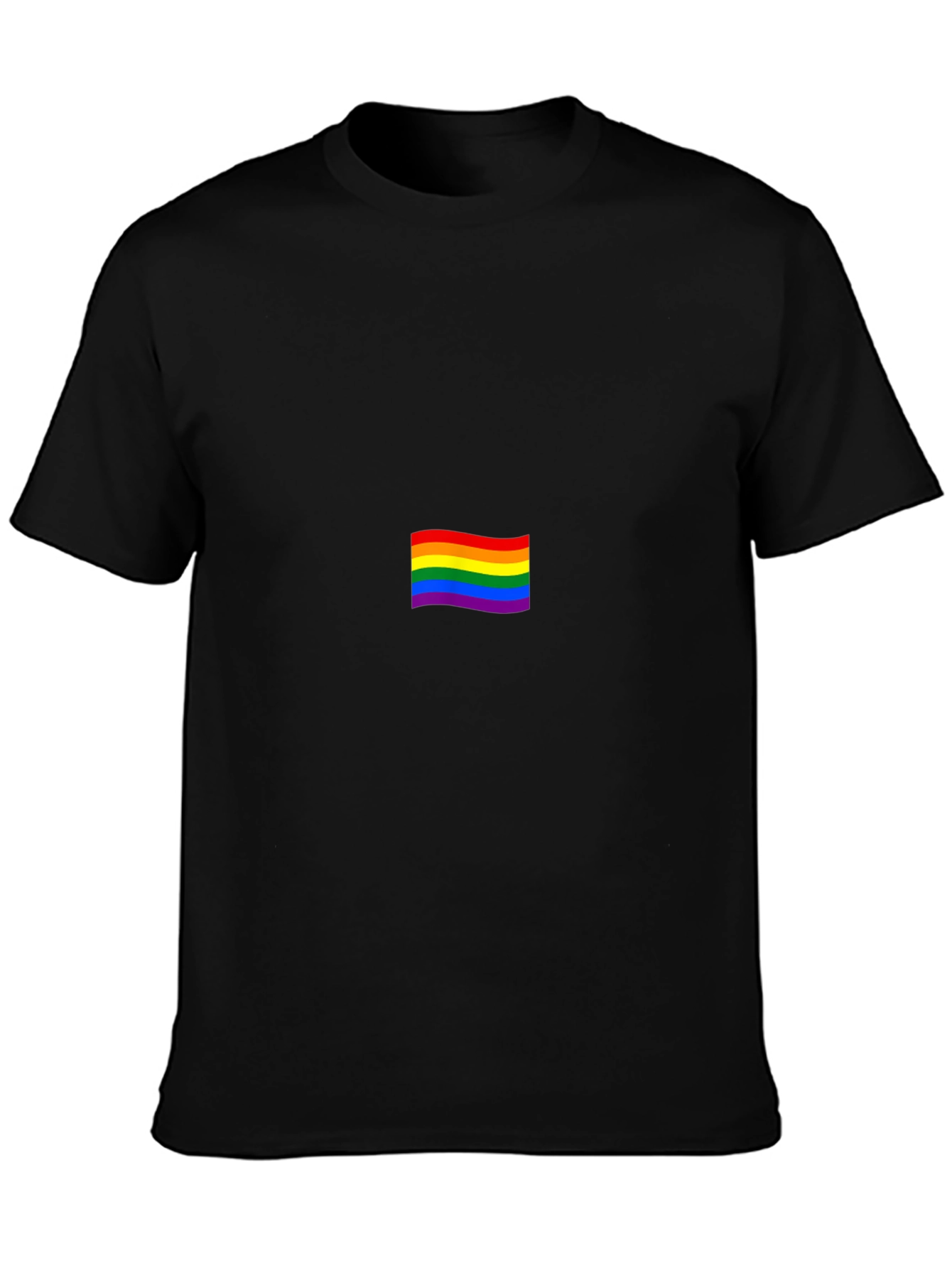 Pride Rainbow Flag Black T-Shirt