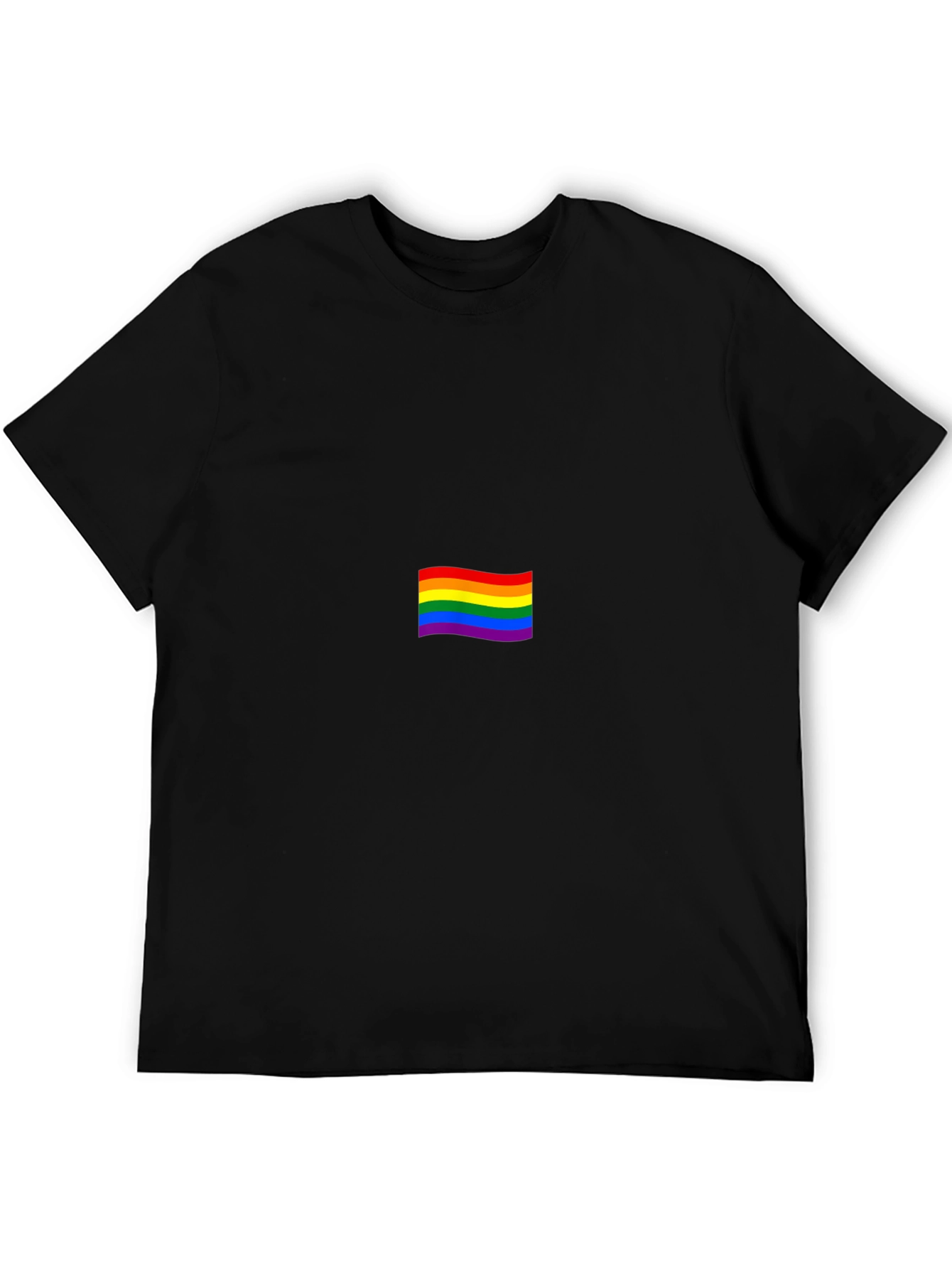 Pride Rainbow Flag Black T-Shirt