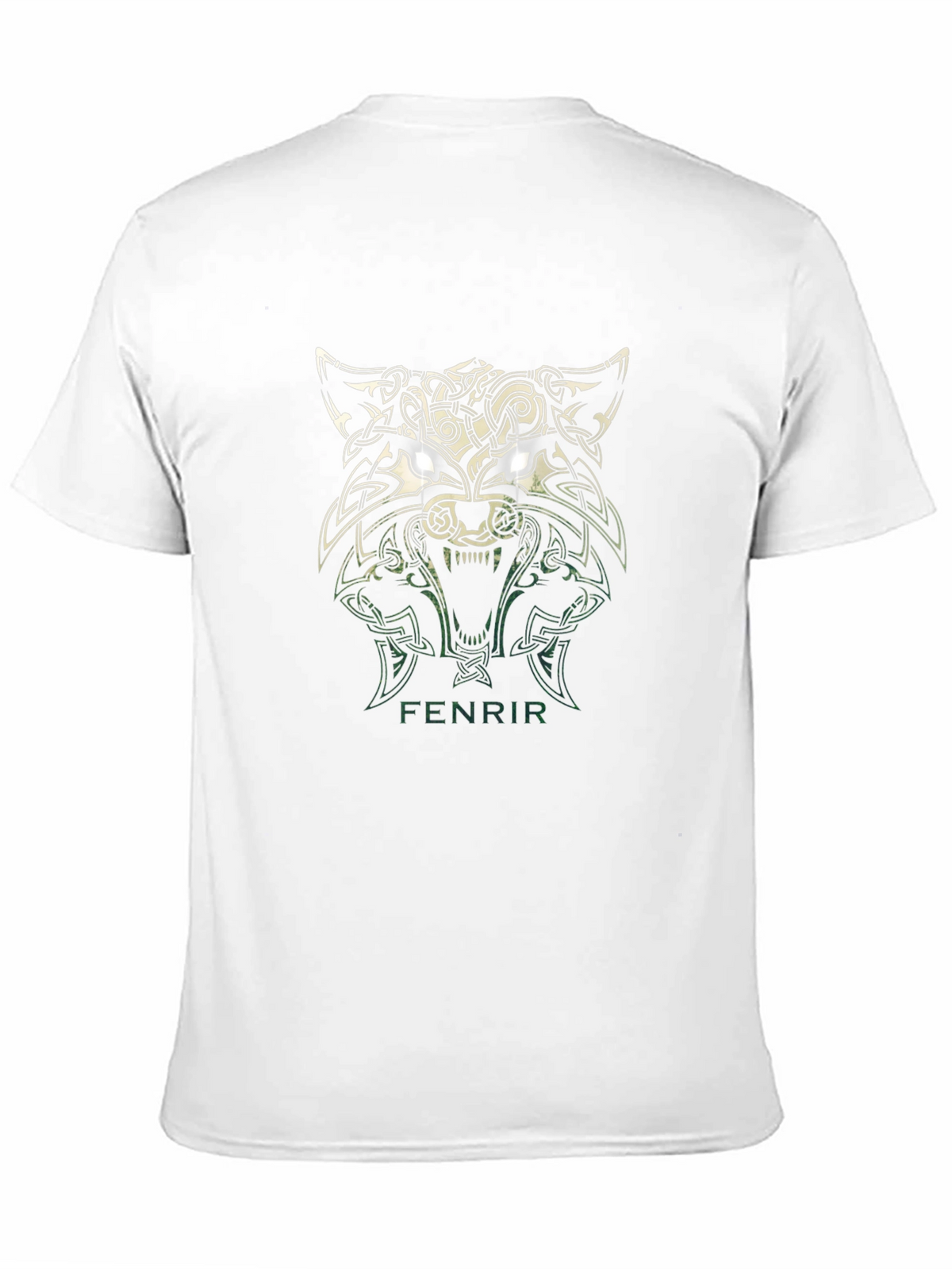 Fenrir Wolf Graphic Tee - Viking Celtic Knot Design