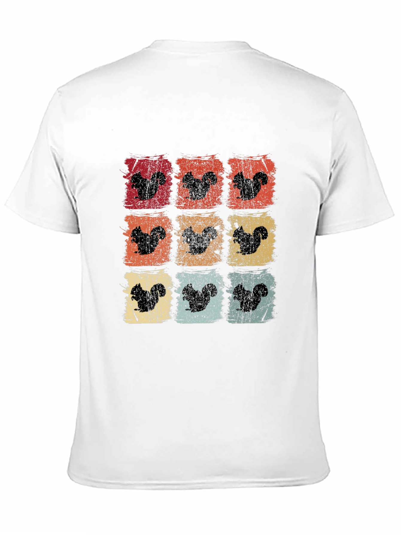 Squirrel Silhouette Retro Graphic T-Shirt