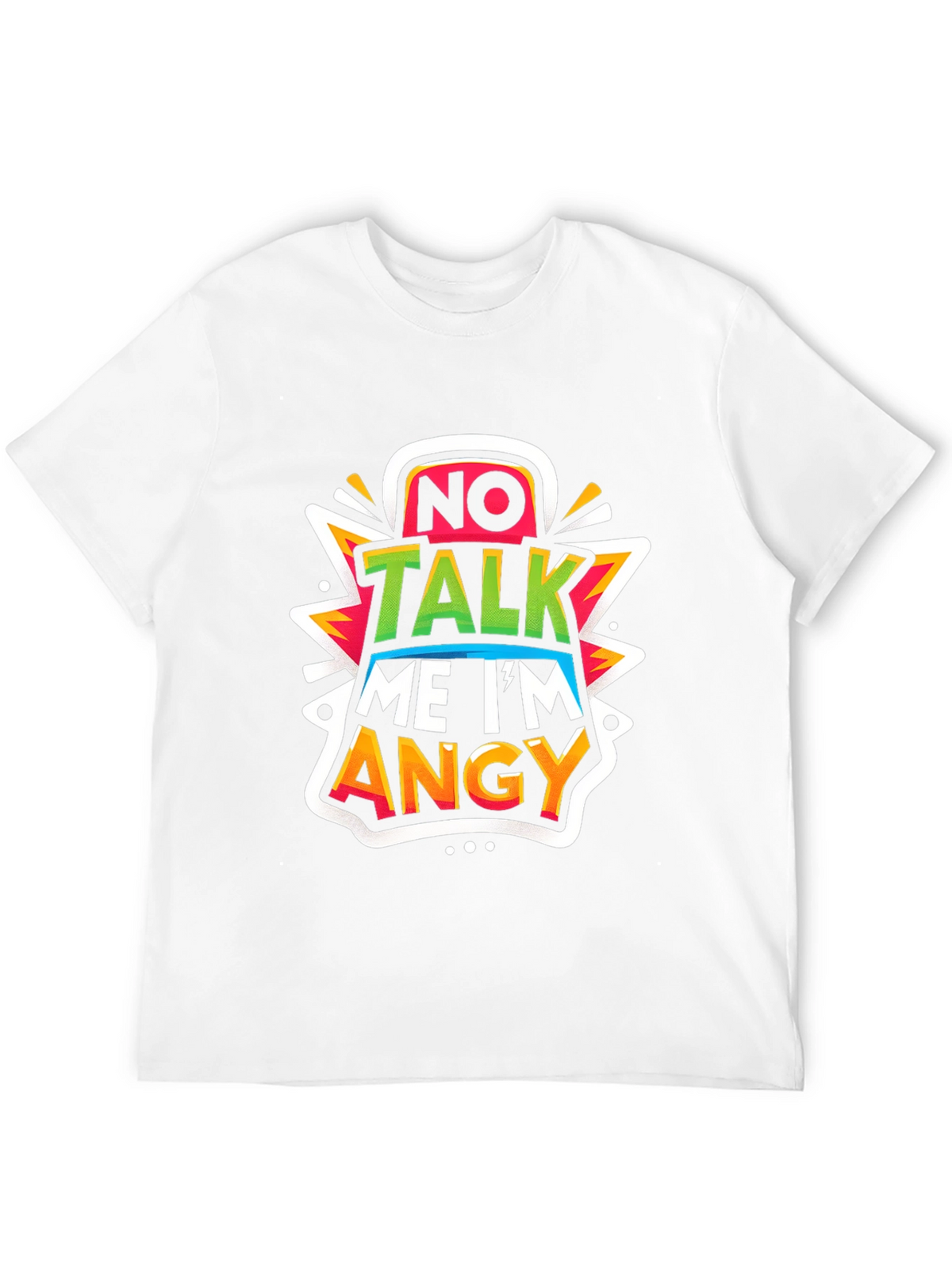 No Talk Me Im Angy Graphic Tee - Black