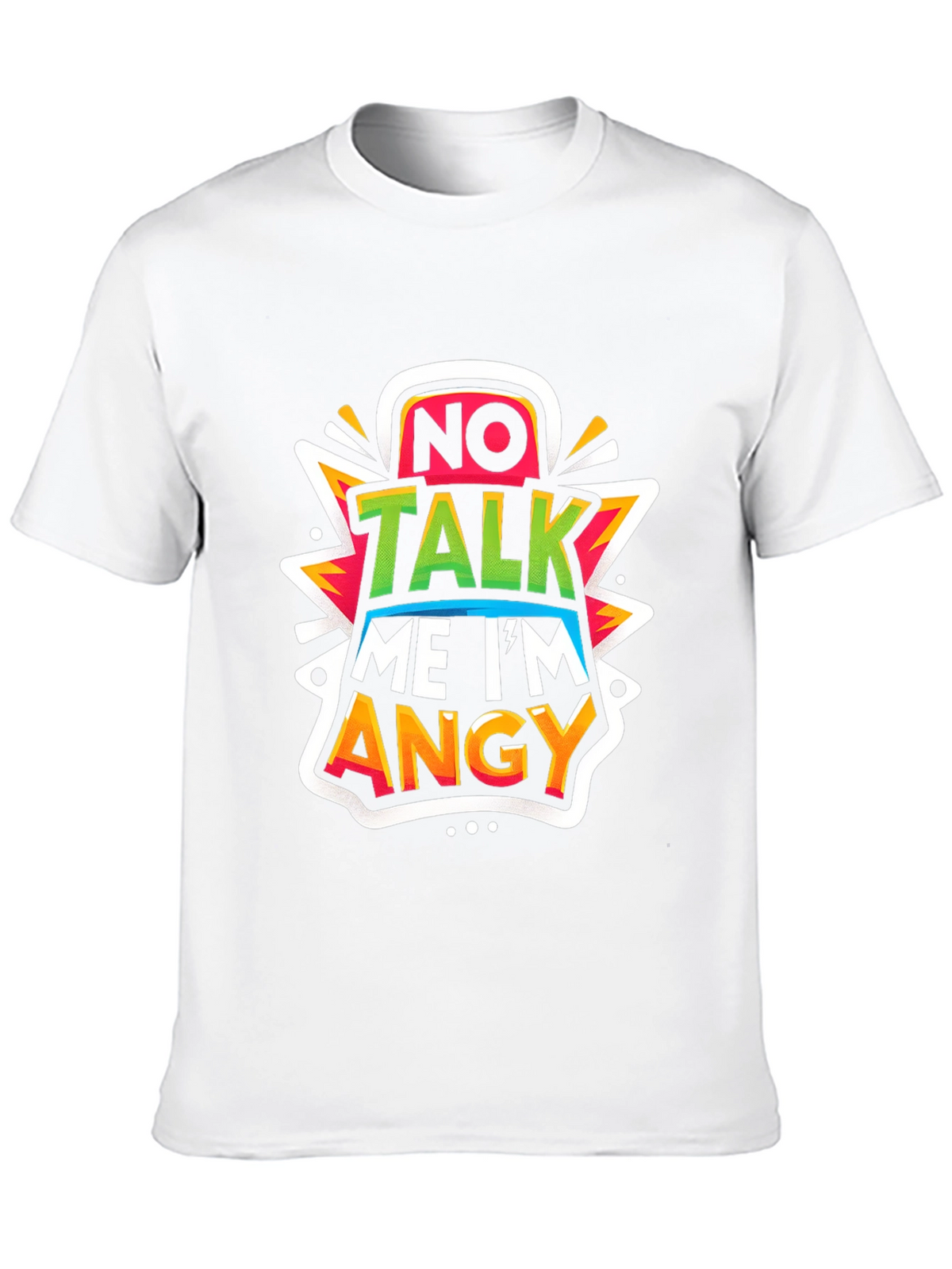 No Talk Me Im Angy Graphic Tee - Black