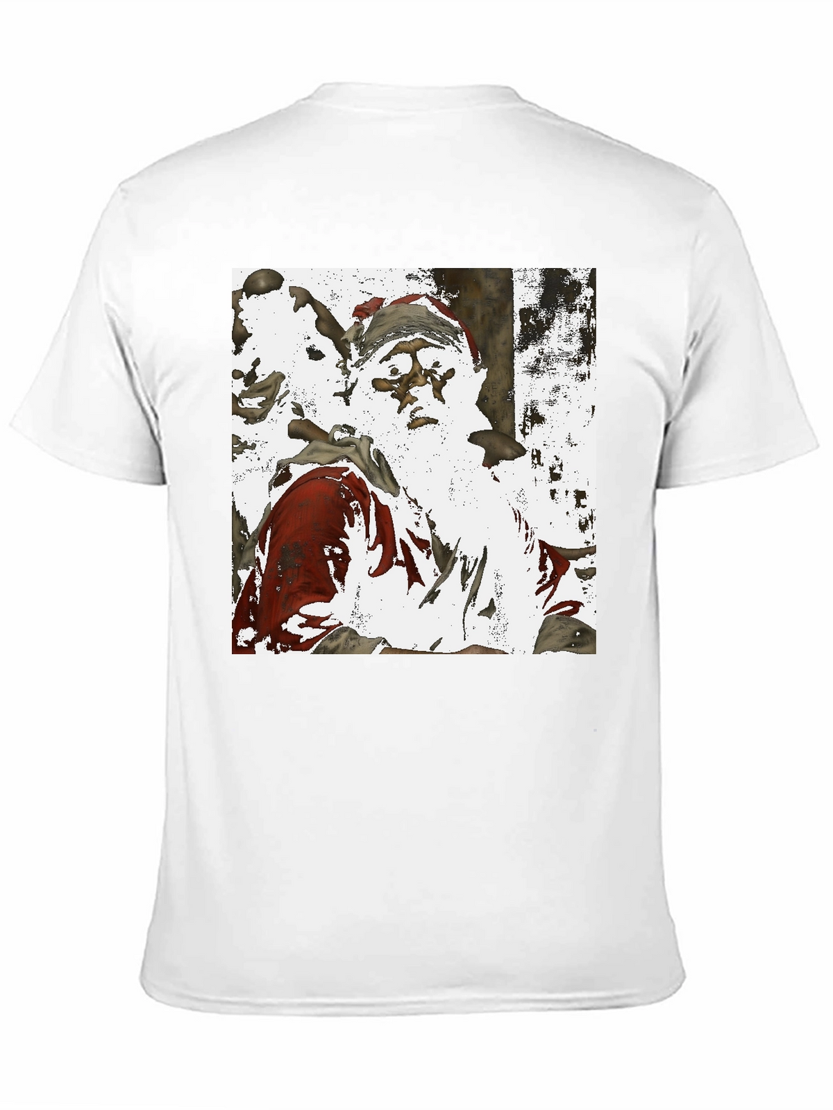 Santa Claus Printed Black T-Shirt