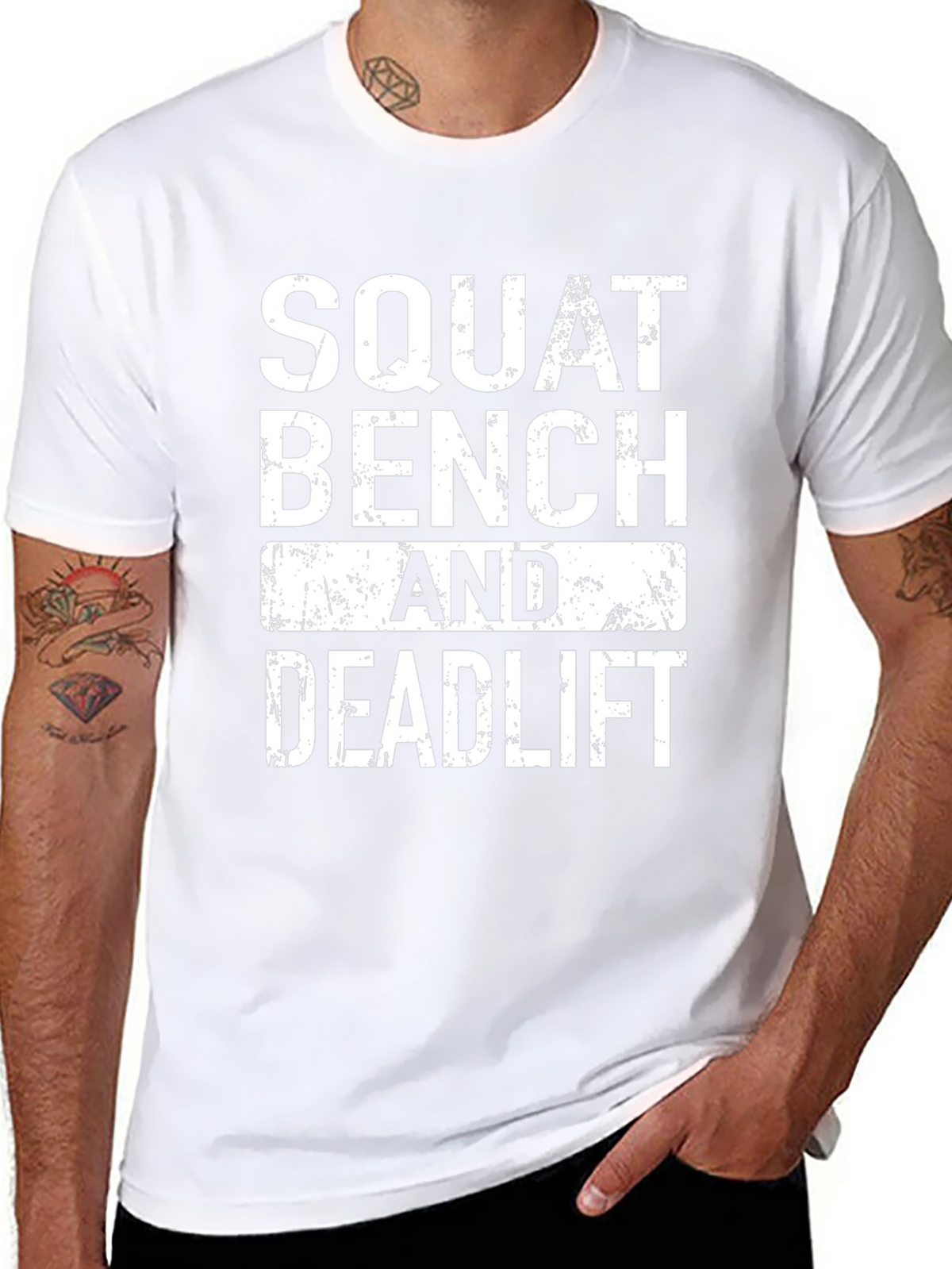 Squat Bench Deadlift Graphic Tee - Black Fitness Shirt