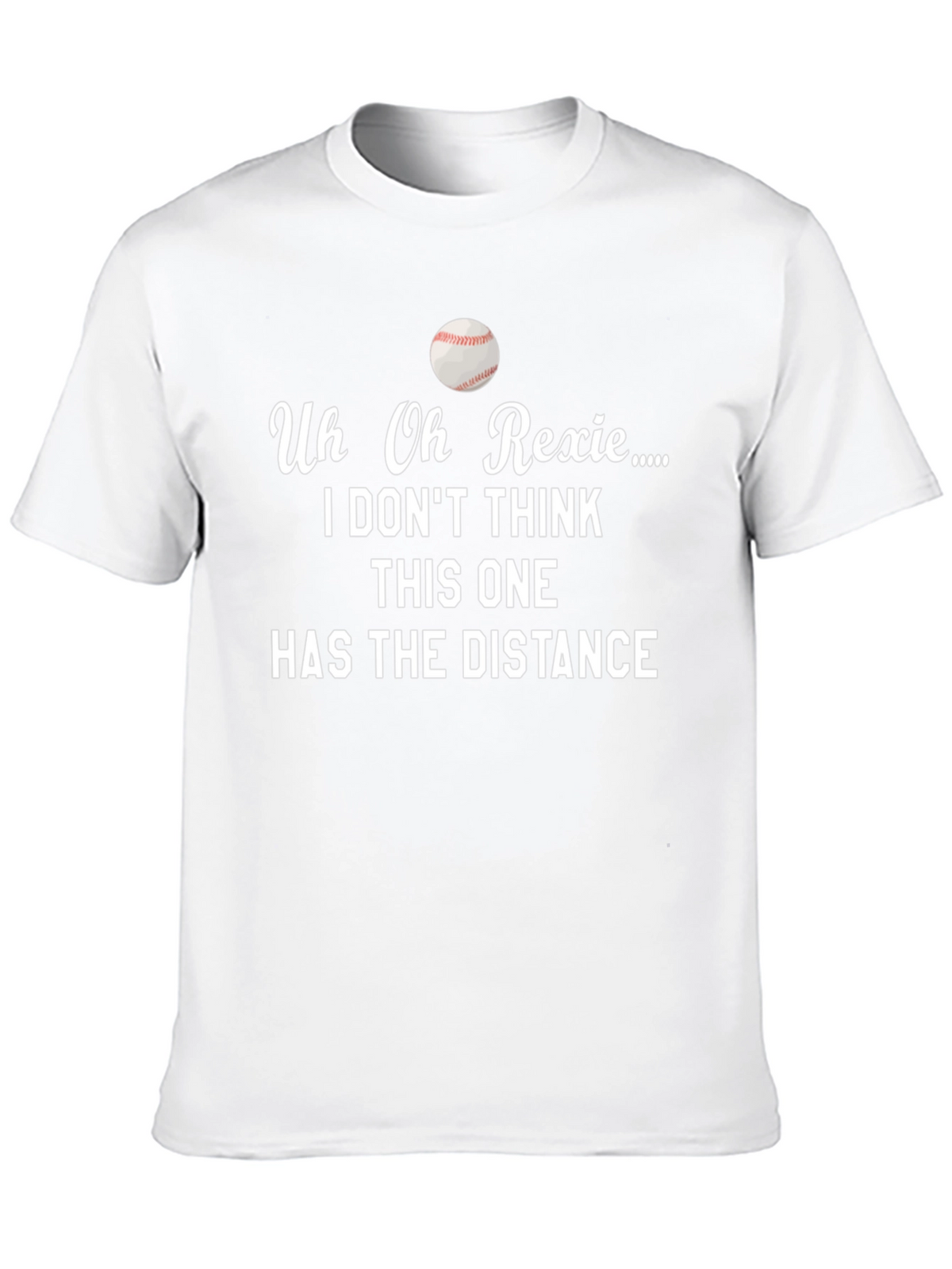 Funny Baseball T-Shirt - Uh Oh Rexie Distance Tee