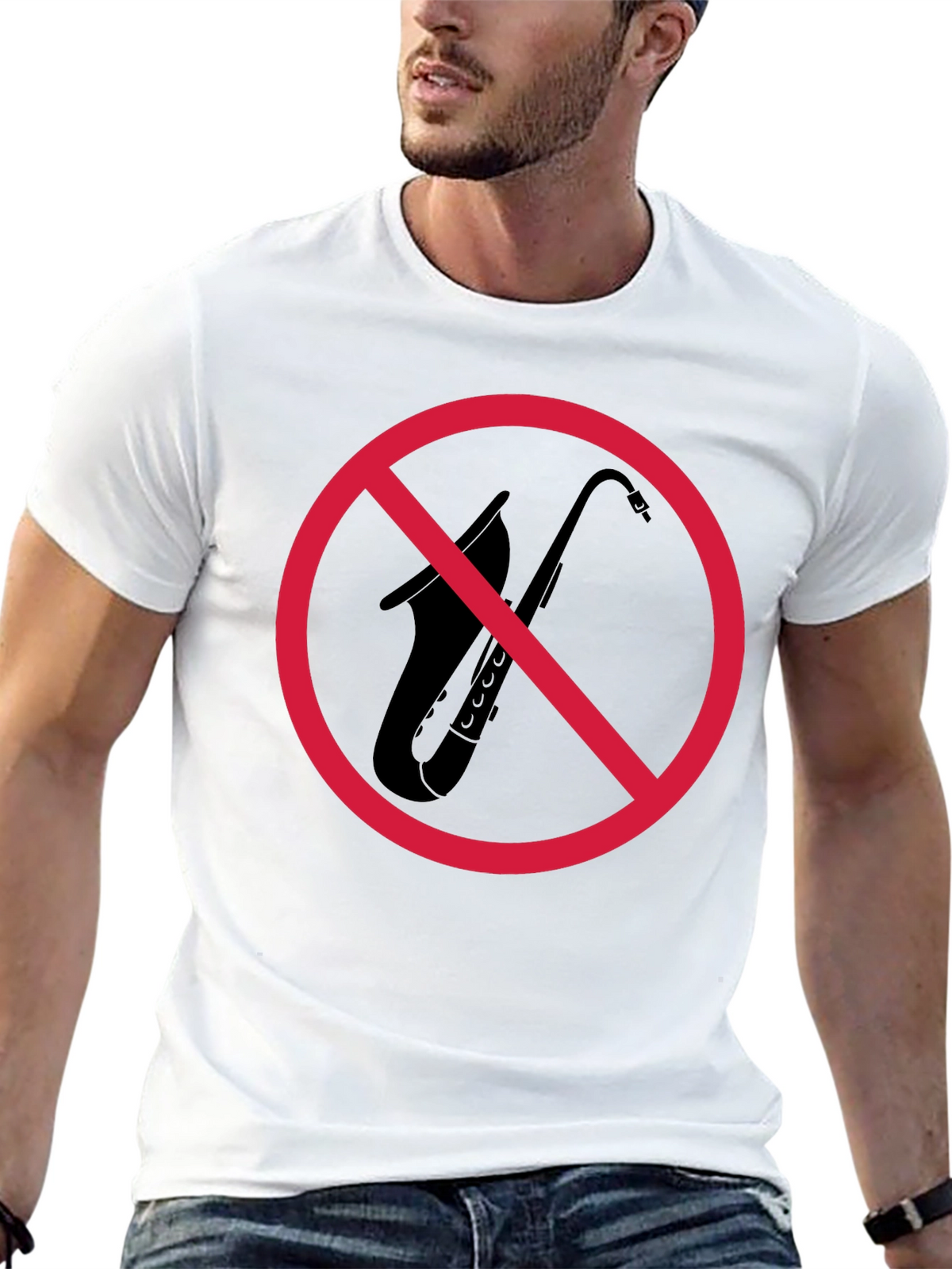 Saxophone Ban T-Shirt: Express Your Musical Rebellion!