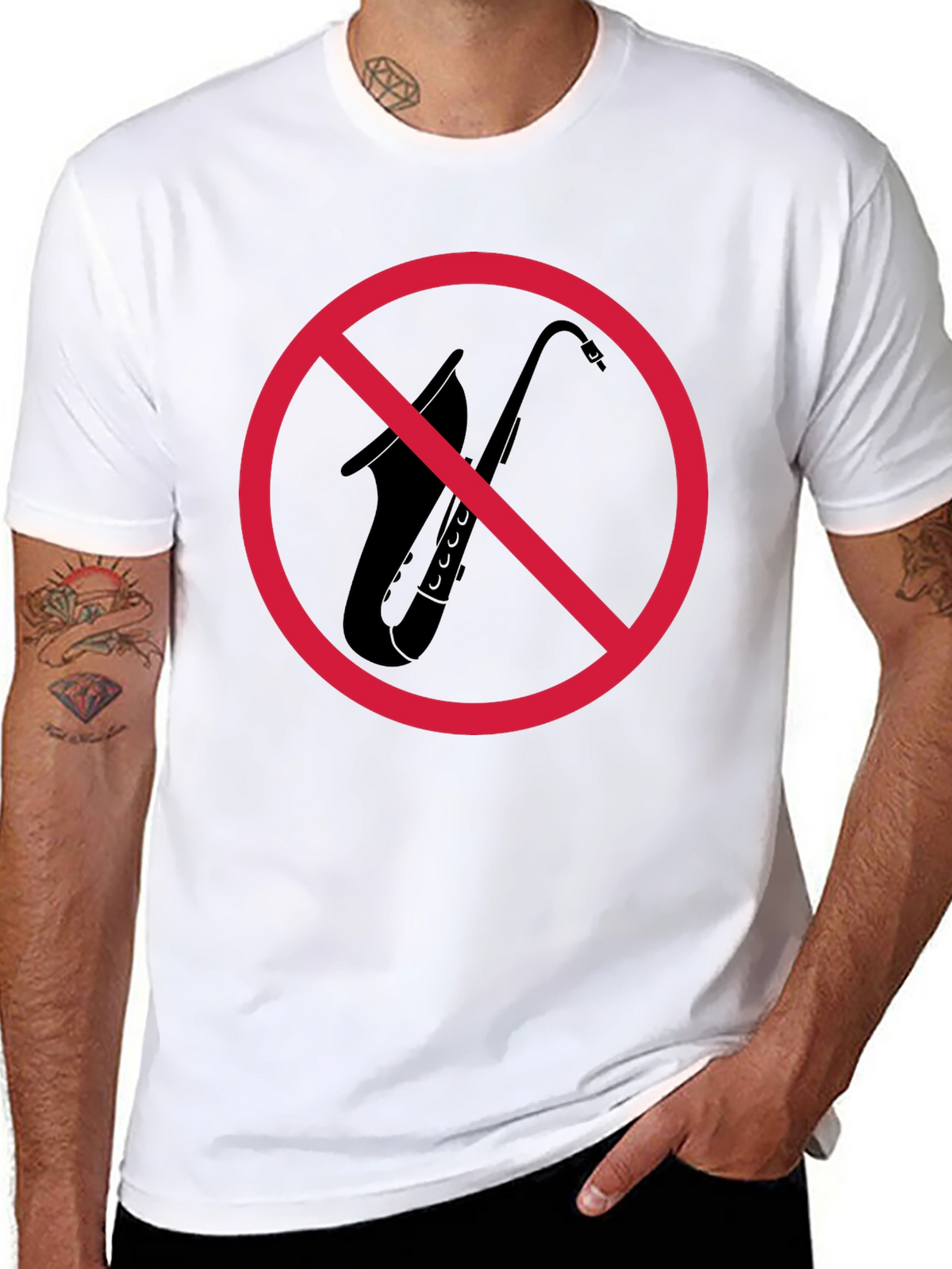 Saxophone Ban T-Shirt: Express Your Musical Rebellion!