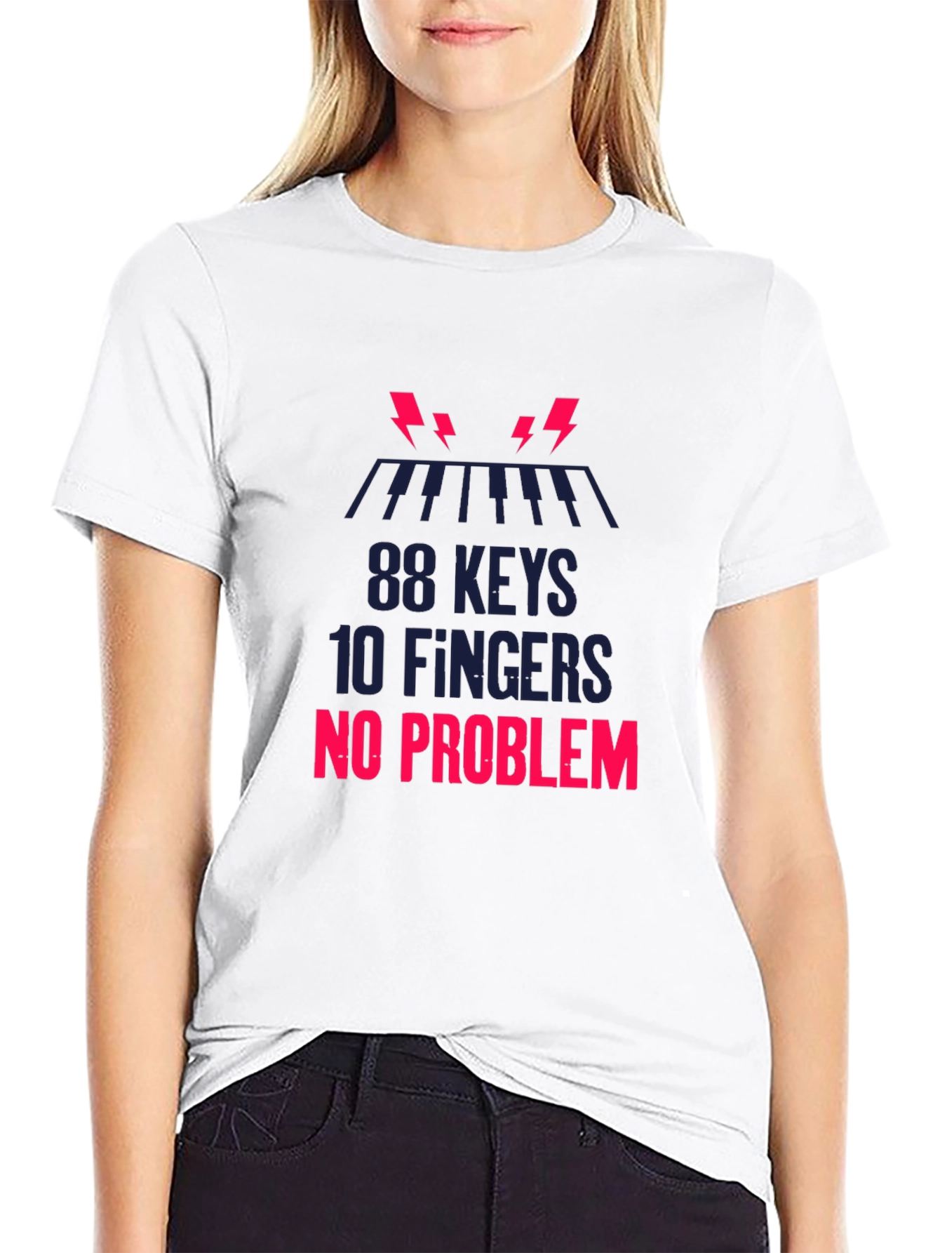 88 Keys 10 Fingers No Problem Graphic Tee