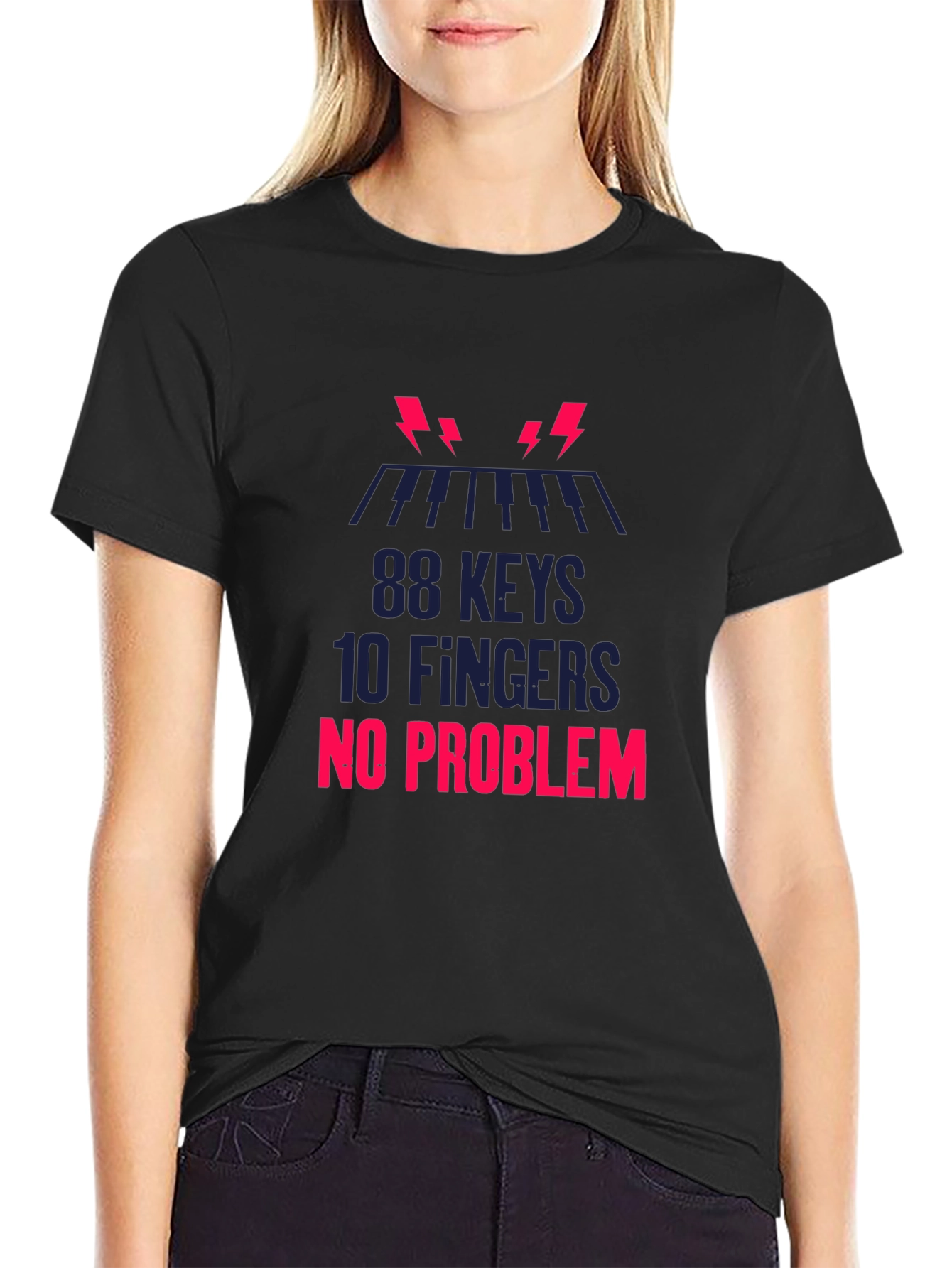 88 Keys 10 Fingers No Problem Graphic Tee