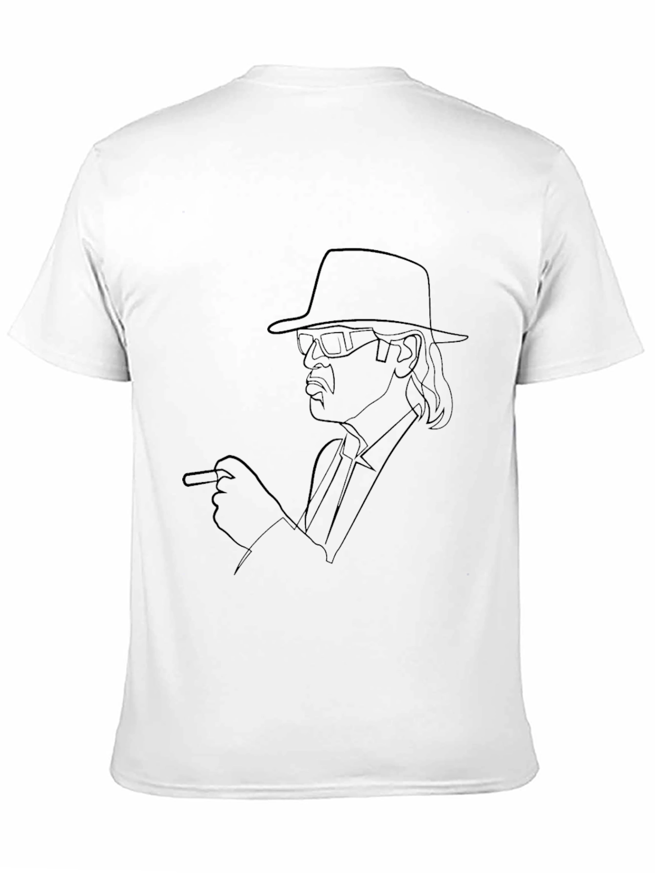 Retro Black Line Art T-Shirt